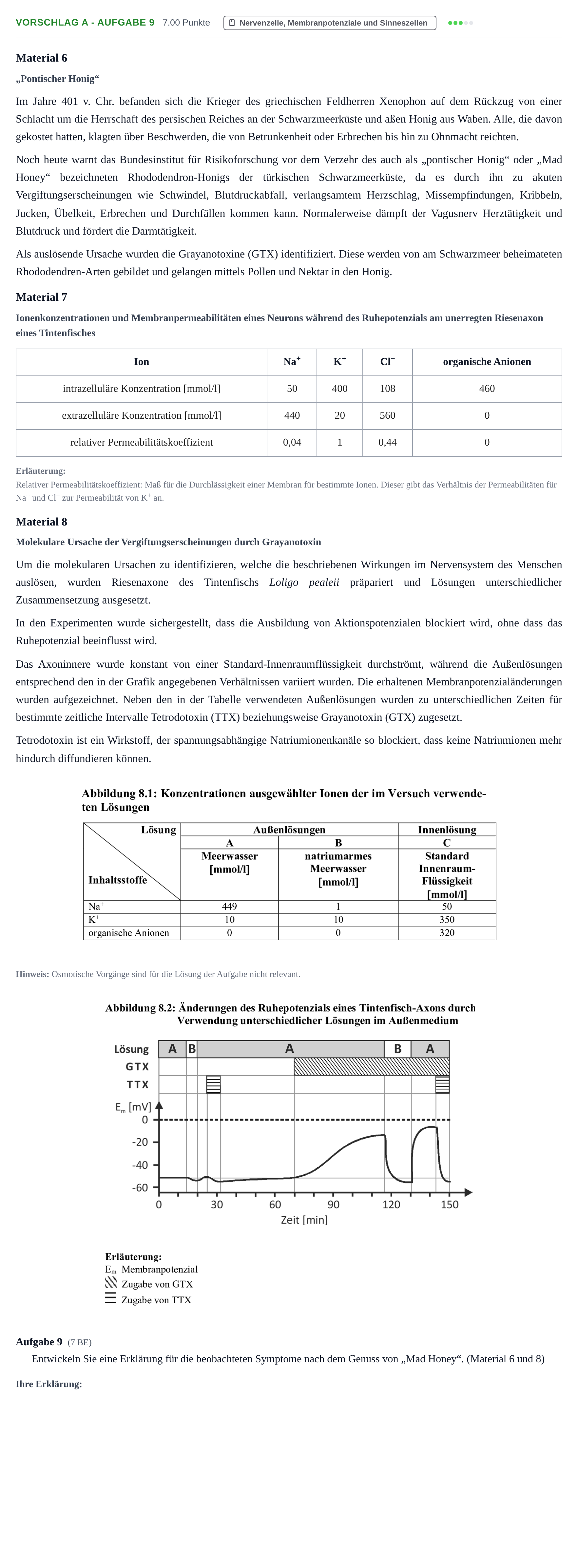 Aufgabenstellung: Aufgabe Vorschlag A - Aufgabe 9 · Abitur Hessen Biologie GK 2021