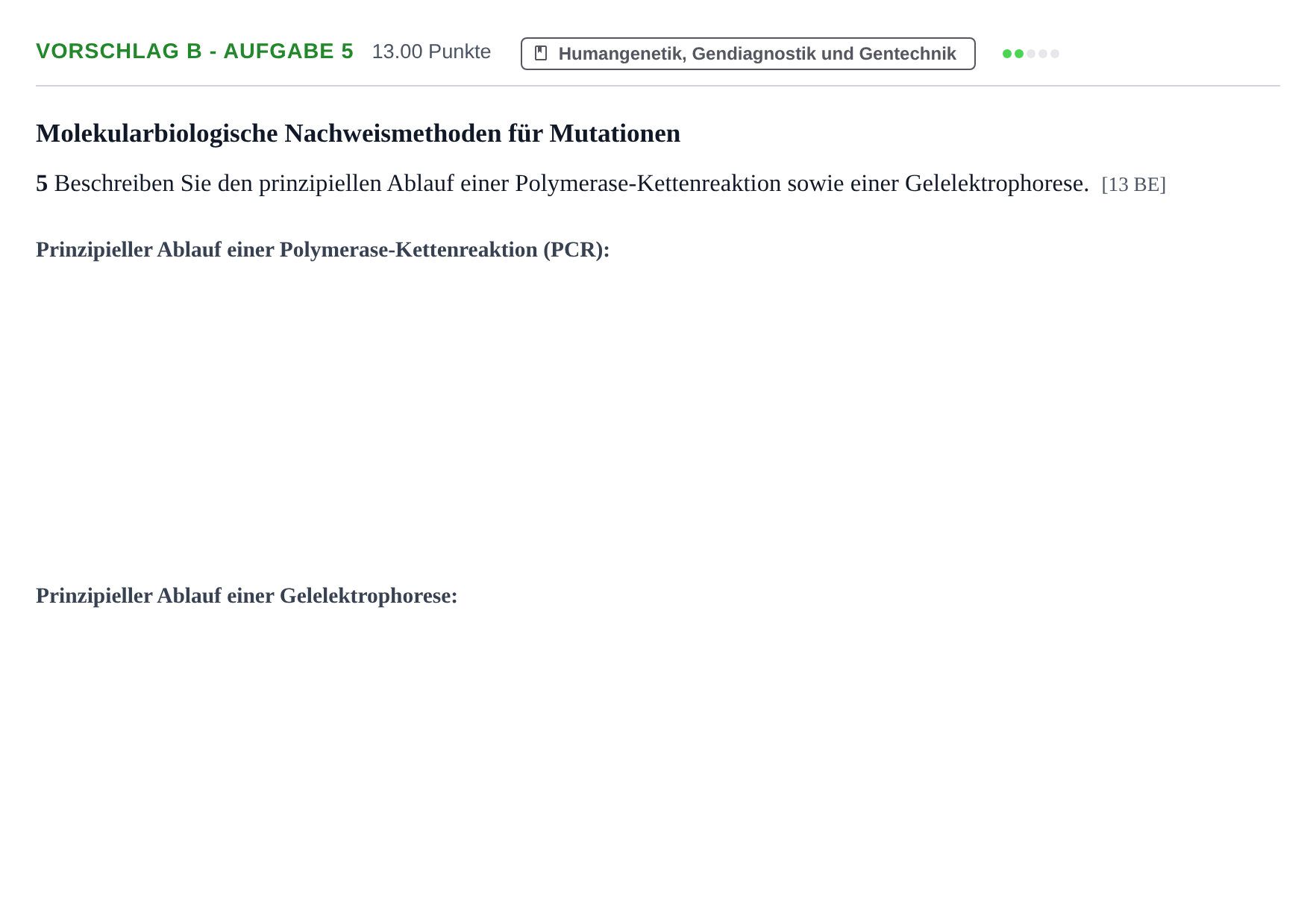 Aufgabenstellung: Aufgabe Vorschlag B - Aufgabe 5 · Abitur Hessen Biologie GK 2021