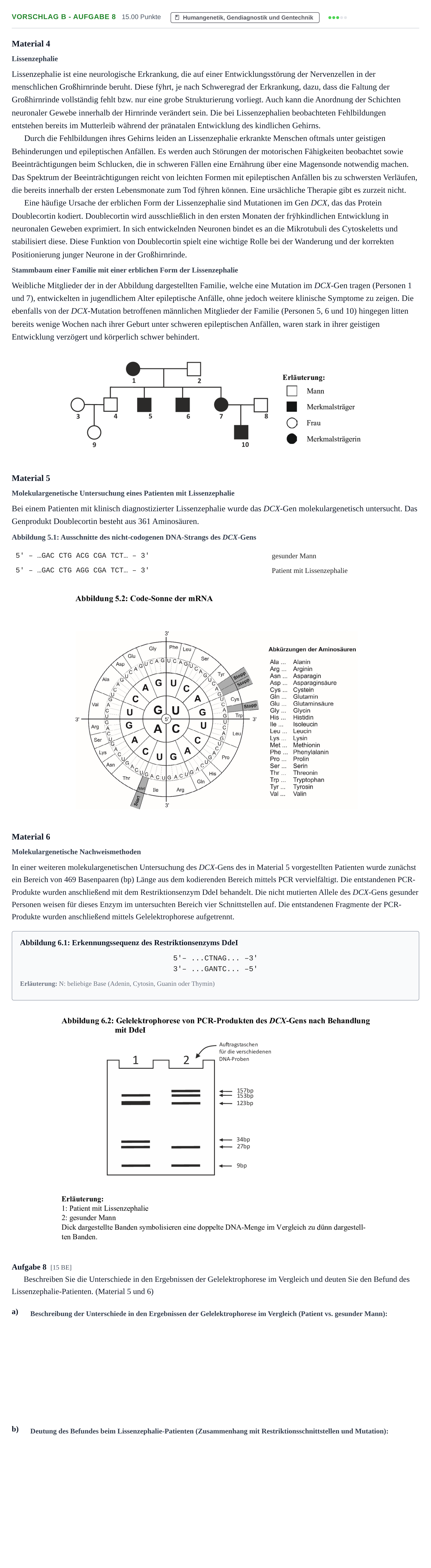 Aufgabenstellung: Aufgabe Vorschlag B - Aufgabe 8 · Abitur Hessen Biologie GK 2021