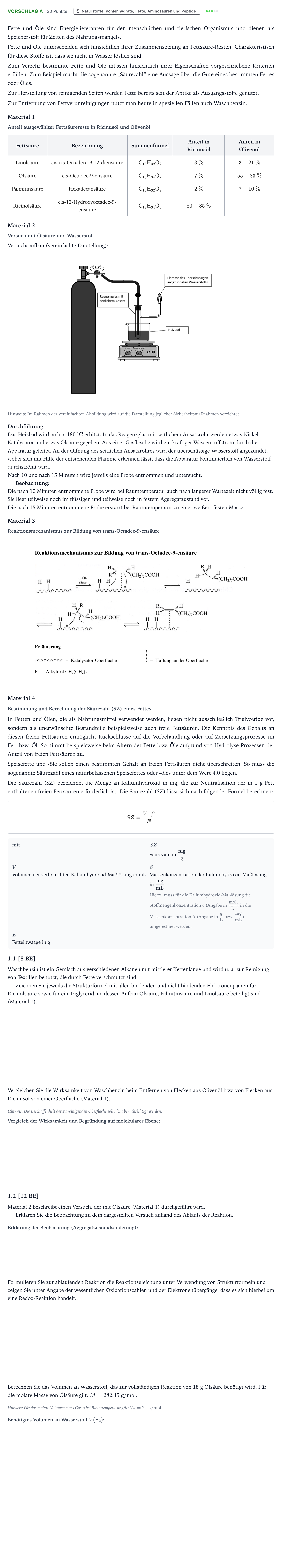 Aufgabenstellung: Aufgabe Vorschlag A - Naturstoffe · Abitur Hessen Chemie LK 2021