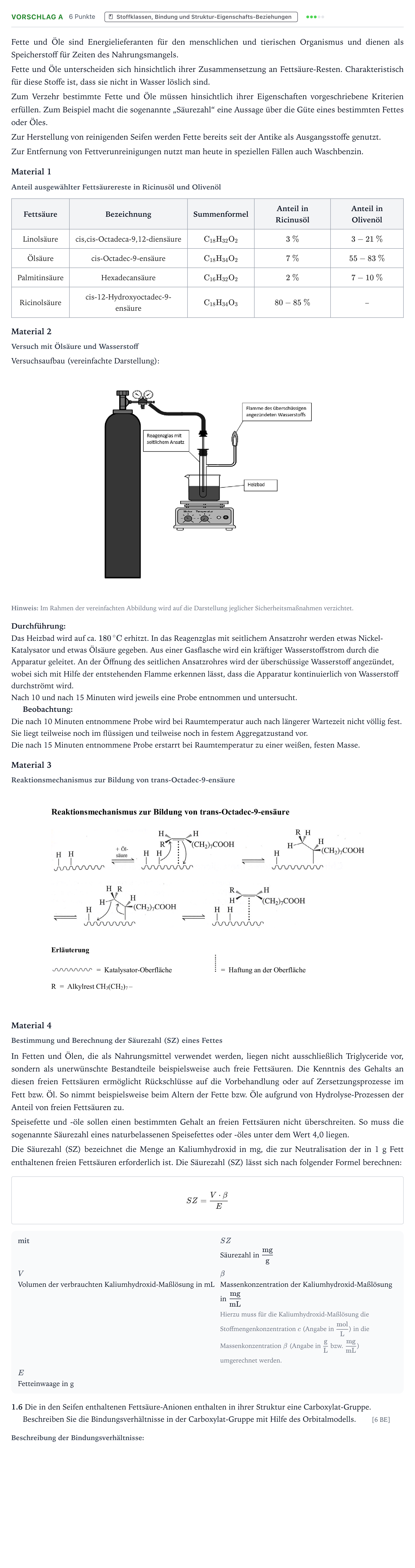 Aufgabenstellung: Aufgabe Vorschlag A - Stoffklassen, Bindung und Struktur-… · Abitur Hessen Chemie LK 2021