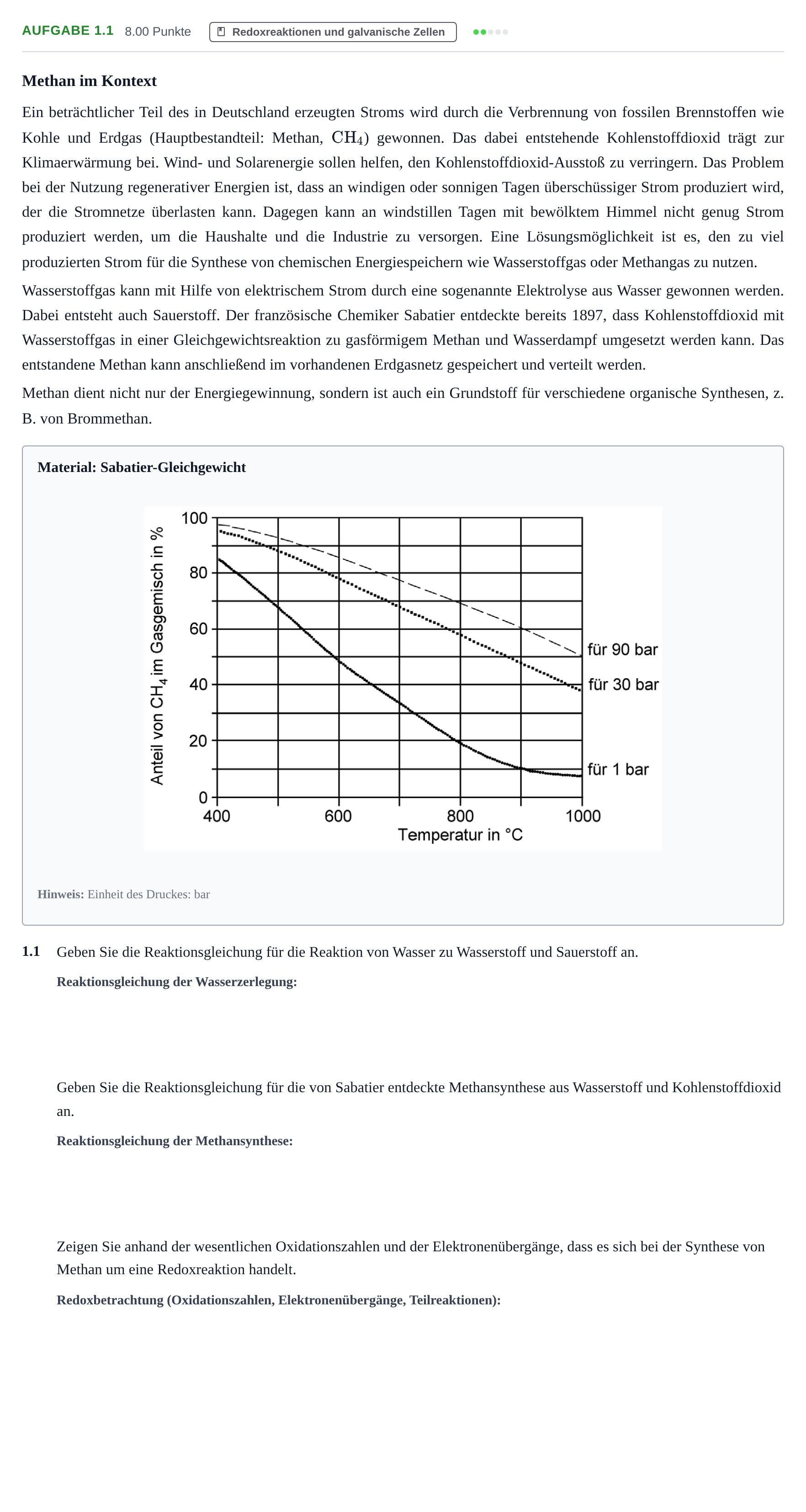 Aufgabenstellung: Aufgabe 1.1 - Redoxreaktionen · Abitur Hessen Chemie GK 2021