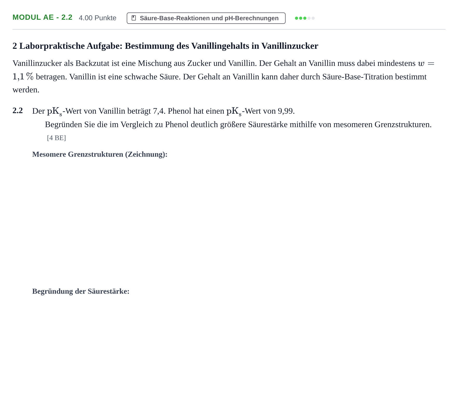 Aufgabenstellung: Aufgabe Modul AE - 2.2 · Abitur Hessen Chemietechnik LK 2021