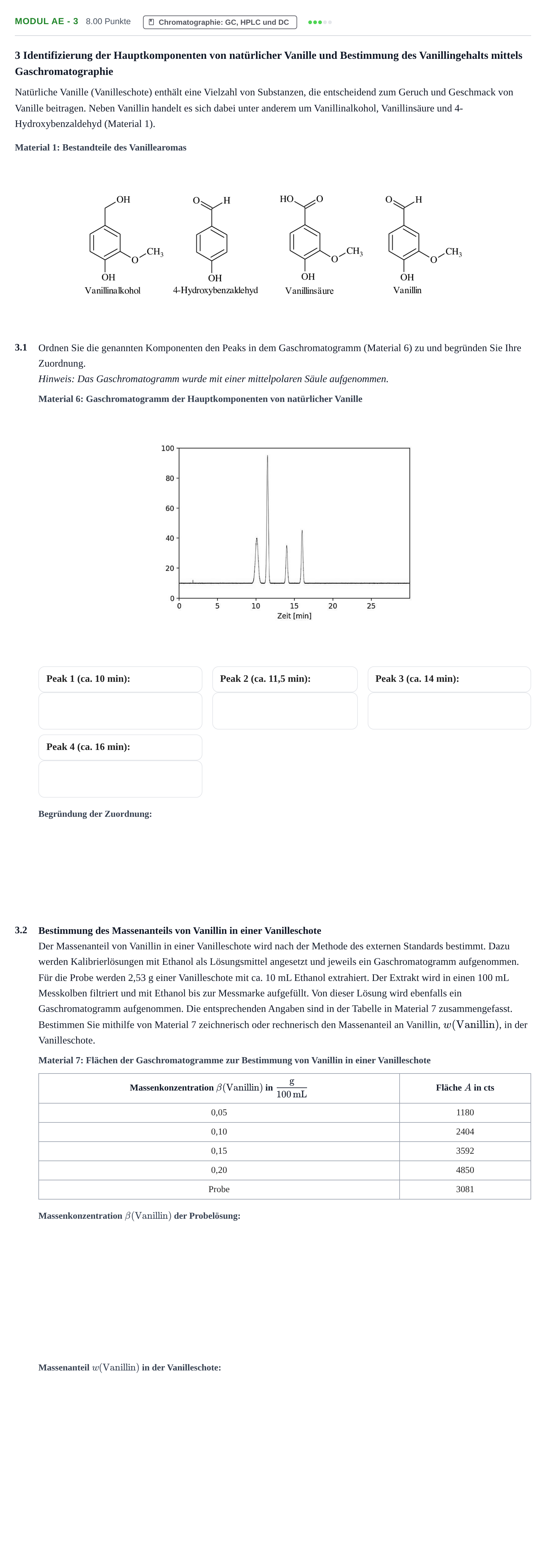 Aufgabenstellung: Aufgabe Modul AE - 3 · Abitur Hessen Chemietechnik LK 2021