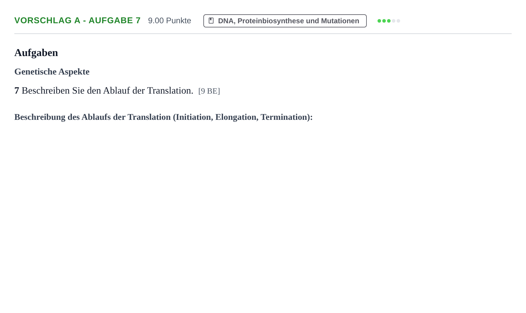 Aufgabenstellung: Aufgabe Vorschlag A - Aufgabe 7 · Abitur Hessen Biologie LK 2021