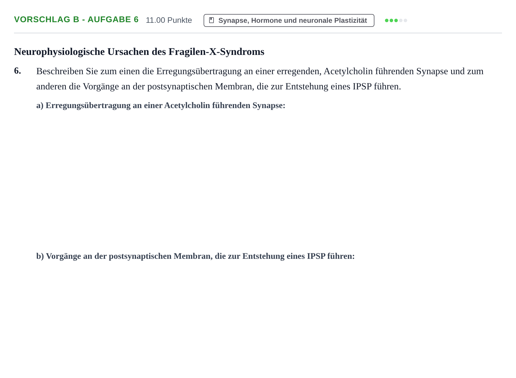 Aufgabenstellung: Aufgabe Vorschlag B - Aufgabe 6 · Abitur Hessen Biologie LK 2021
