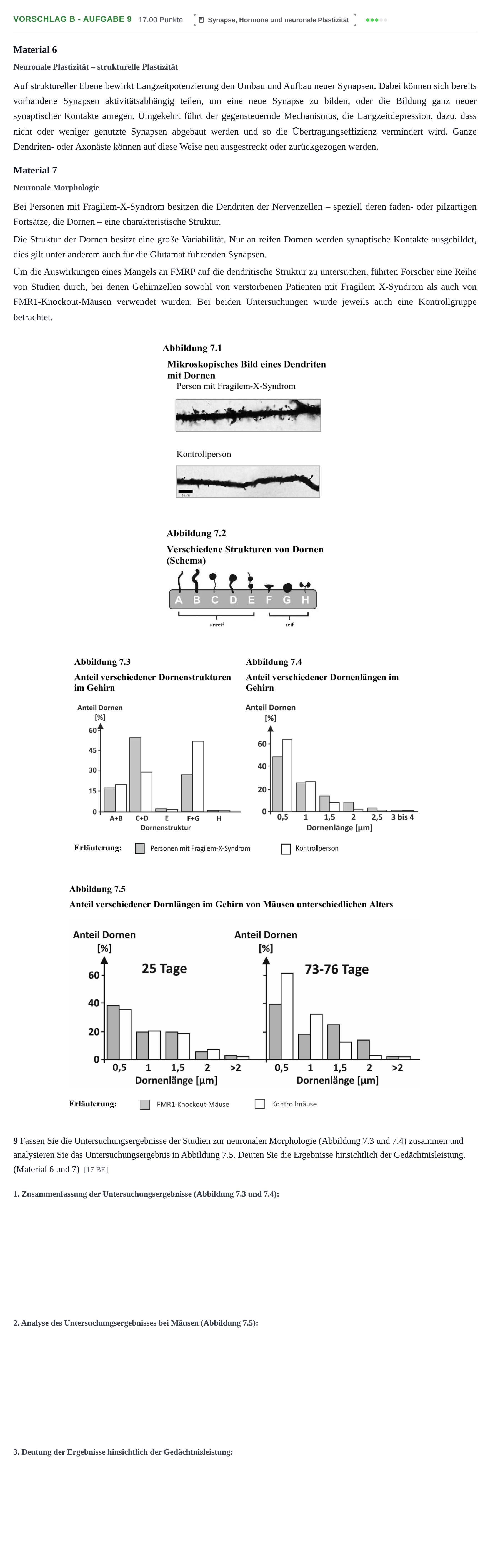 Aufgabenstellung: Aufgabe Vorschlag B - Aufgabe 9 · Abitur Hessen Biologie LK 2021