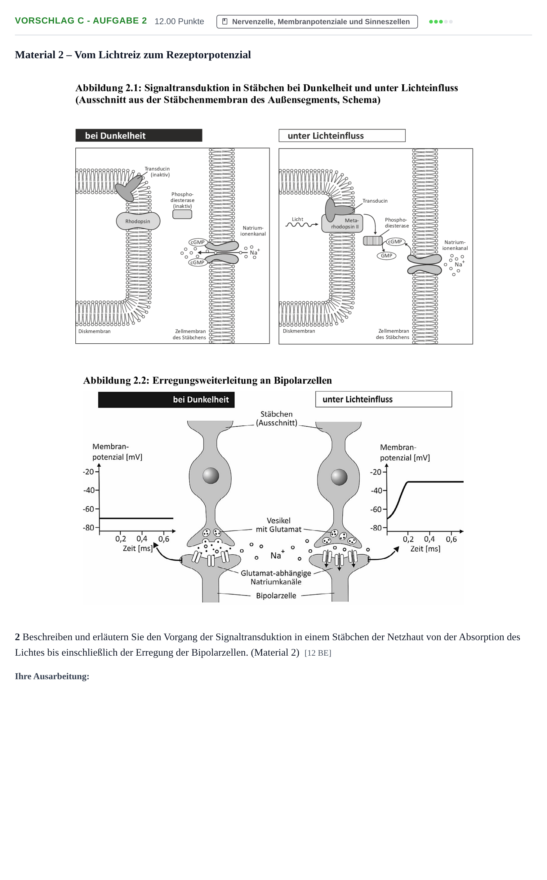 Aufgabenstellung: Aufgabe Vorschlag C - Aufgabe 2 · Abitur Hessen Biologie LK 2021