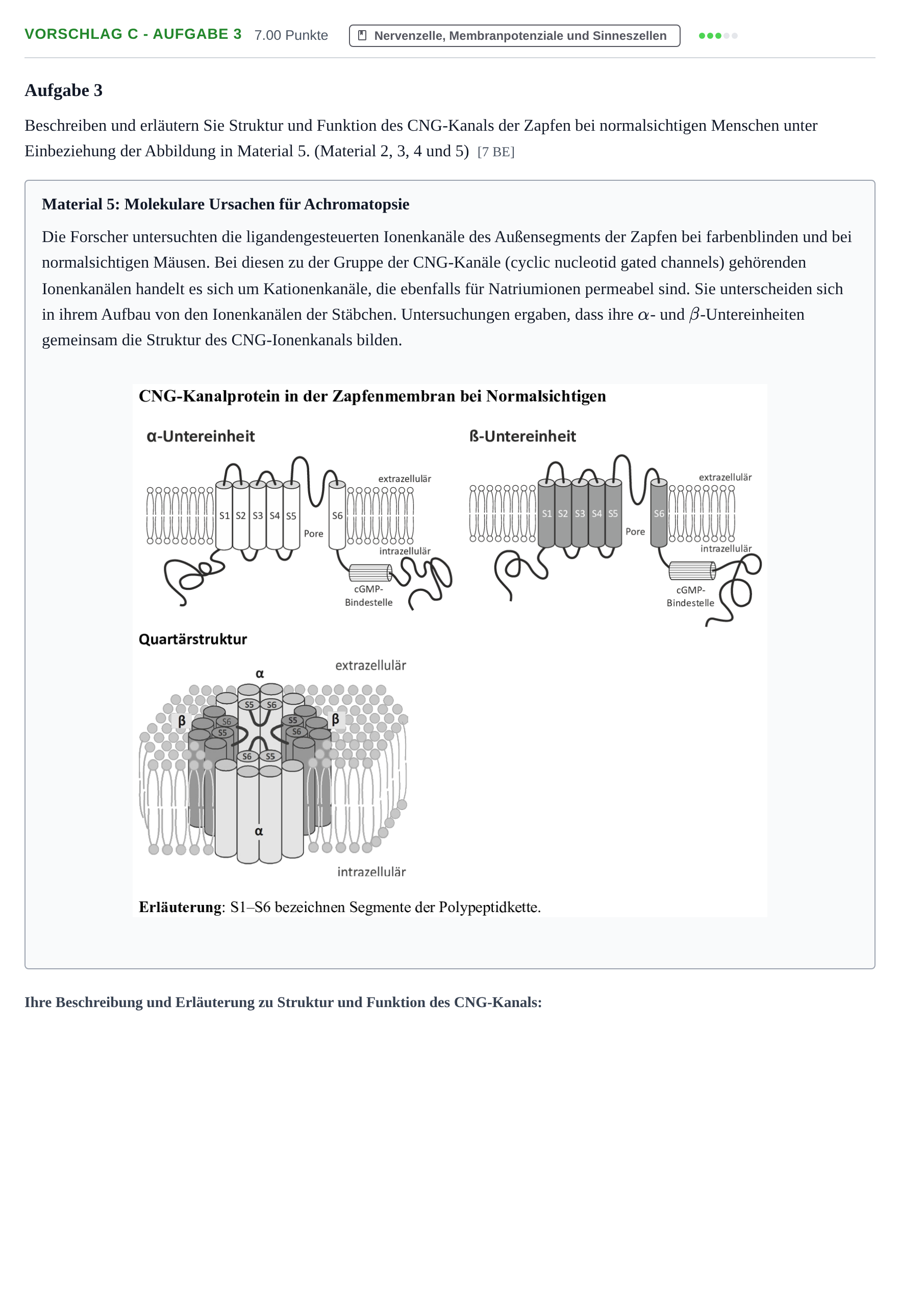 Aufgabenstellung: Aufgabe Vorschlag C - Aufgabe 3 · Abitur Hessen Biologie LK 2021