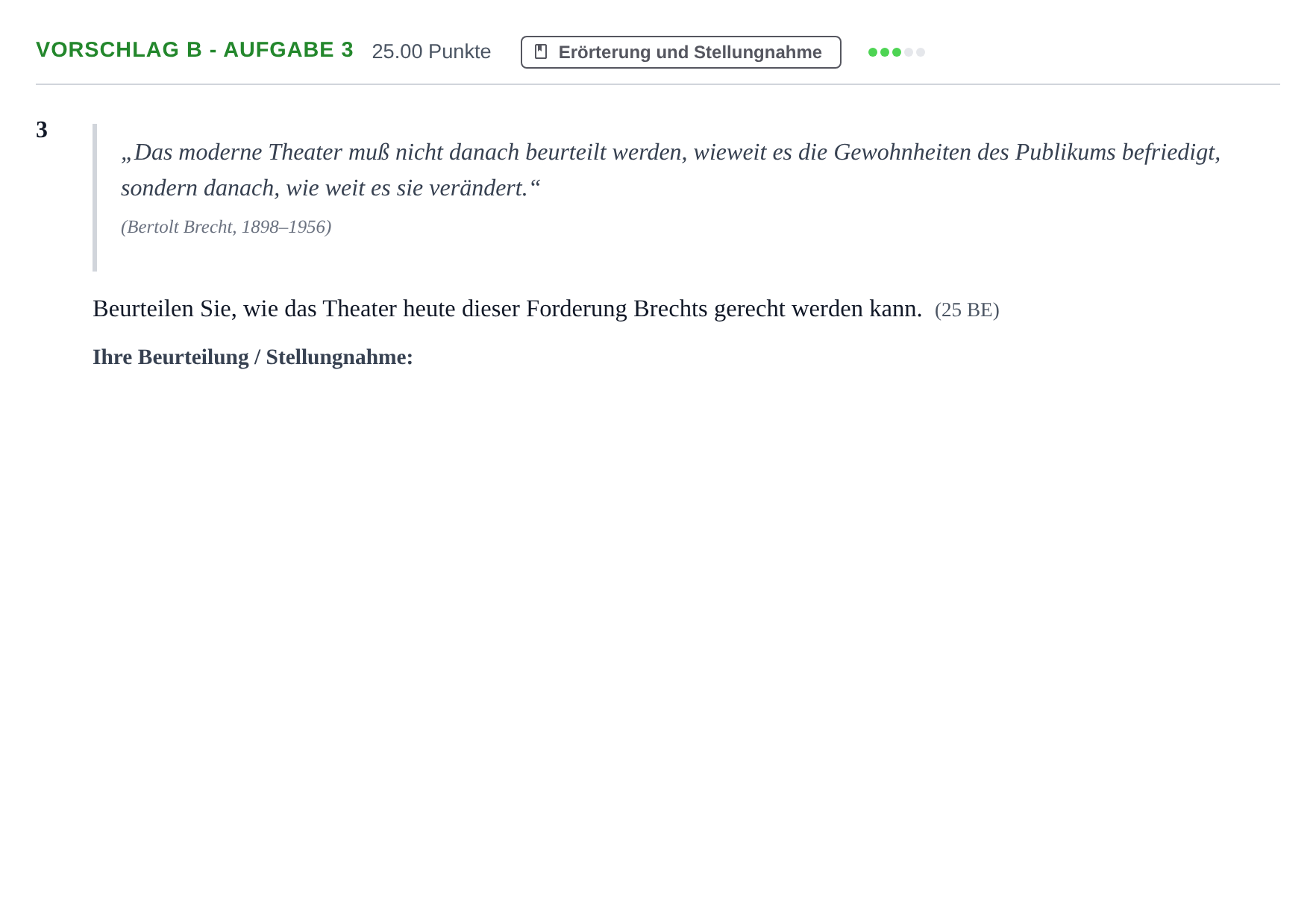 Aufgabenstellung: Aufgabe Vorschlag B - Aufgabe 3 · Abitur Hessen Deutsch GK 2021