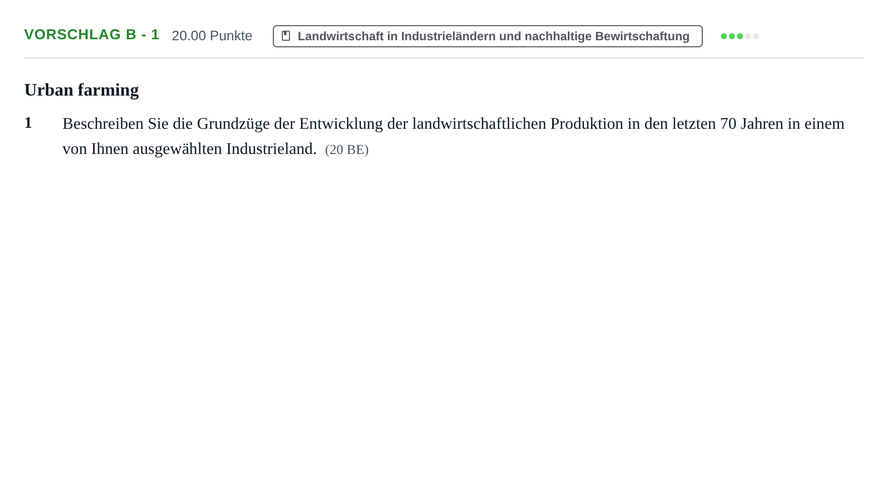 Aufgabenstellung: Aufgabe Vorschlag B - 1 · Abitur Hessen Erdkunde GK 2021