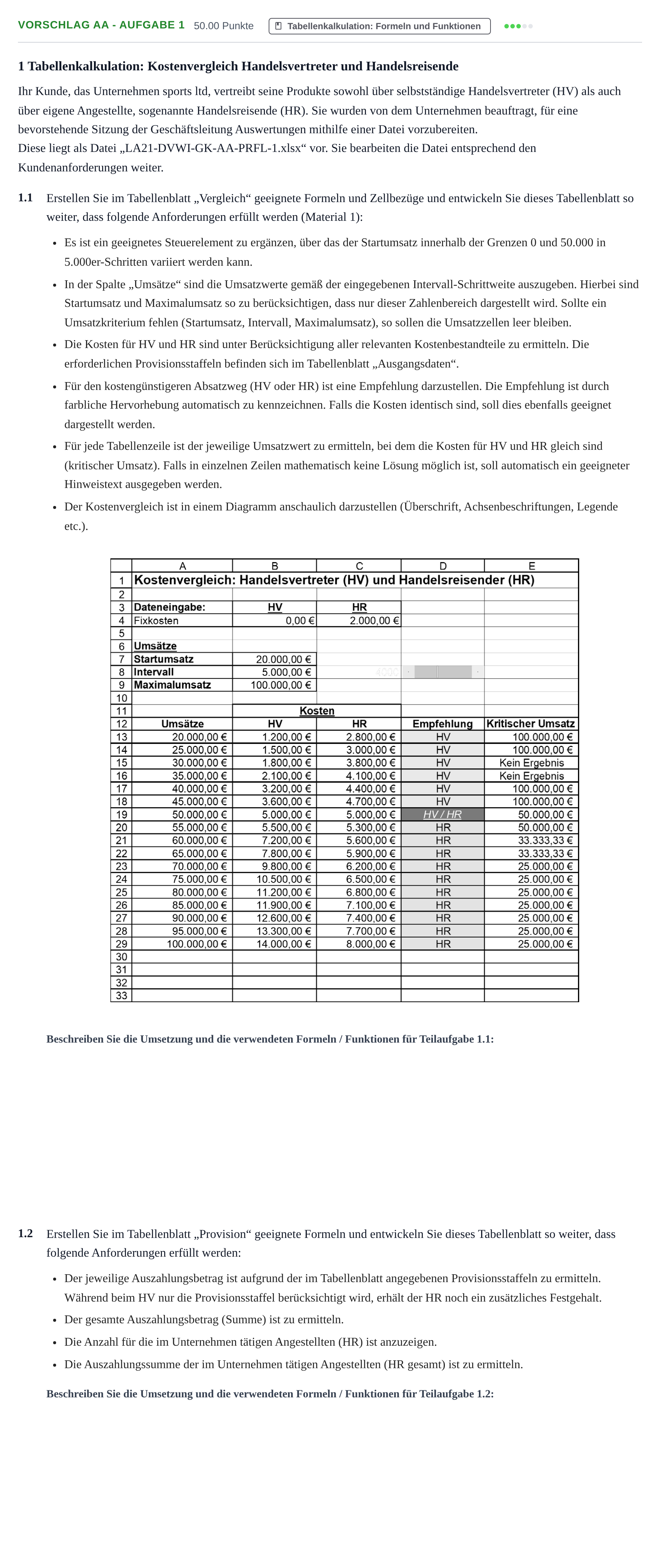Aufgabenstellung: Aufgabe Vorschlag AA - Aufgabe 1 · Abitur Hessen Datenverarbeitung GK 2021