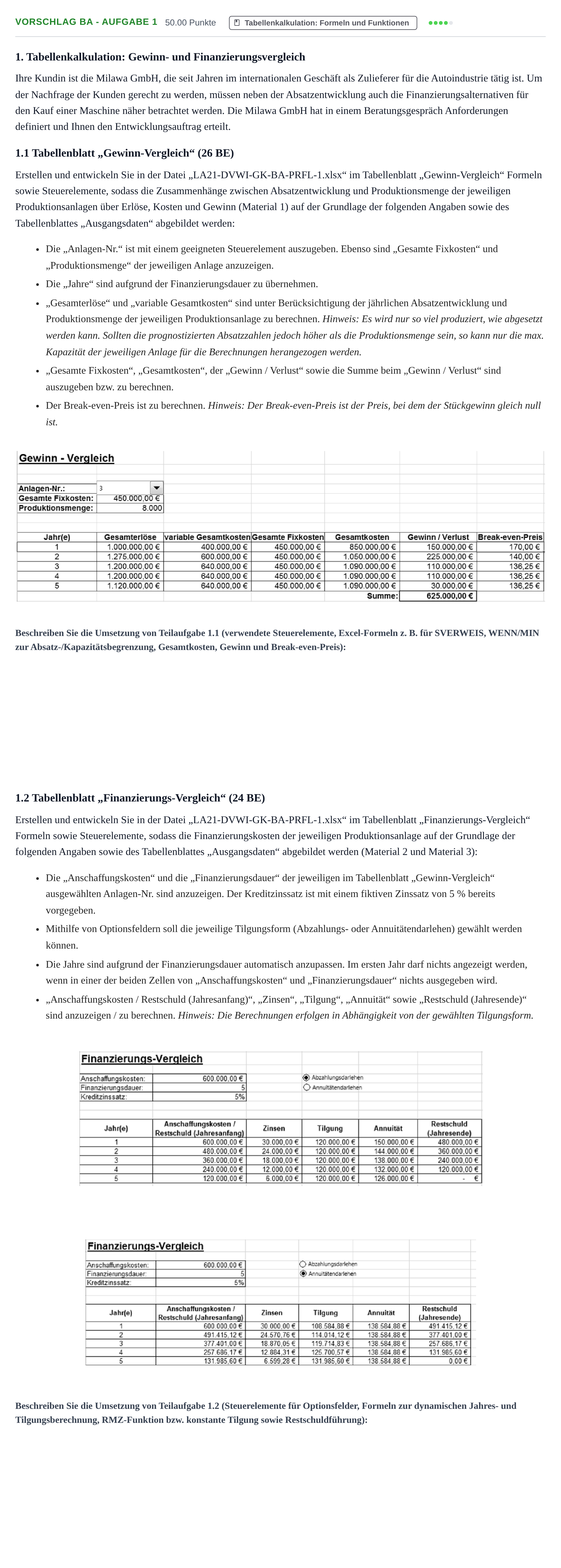 Aufgabenstellung: Aufgabe Vorschlag BA - Aufgabe 1 · Abitur Hessen Datenverarbeitung GK 2021