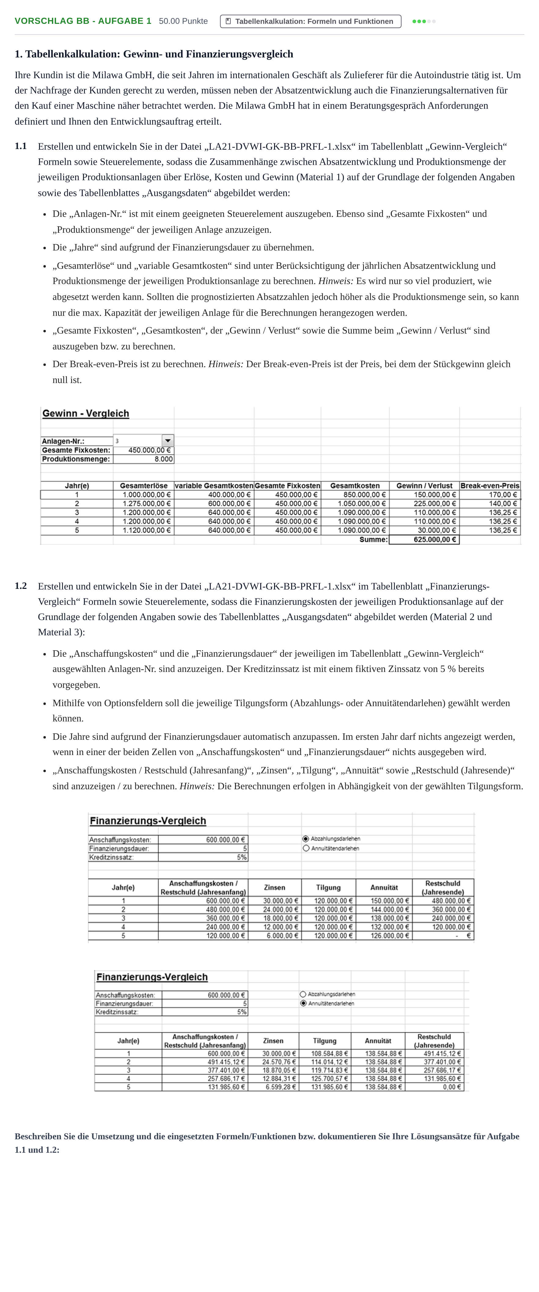 Aufgabenstellung: Aufgabe Vorschlag BB - Aufgabe 1 · Abitur Hessen Datenverarbeitung GK 2021