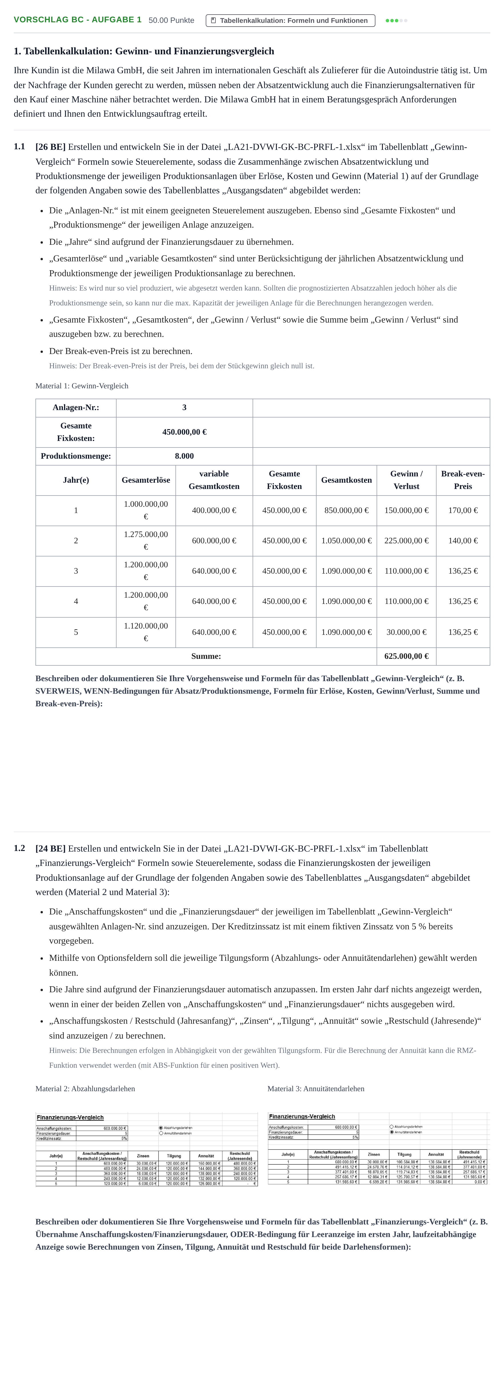 Aufgabenstellung: Aufgabe Vorschlag BC - Aufgabe 1 · Abitur Hessen Datenverarbeitung GK 2021