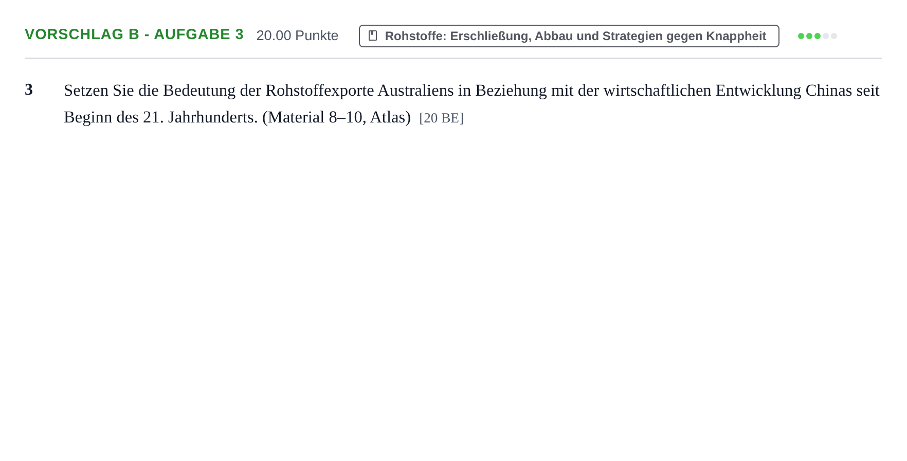 Aufgabenstellung: Aufgabe Vorschlag B - Aufgabe 3 · Abitur Hessen Erdkunde LK 2021