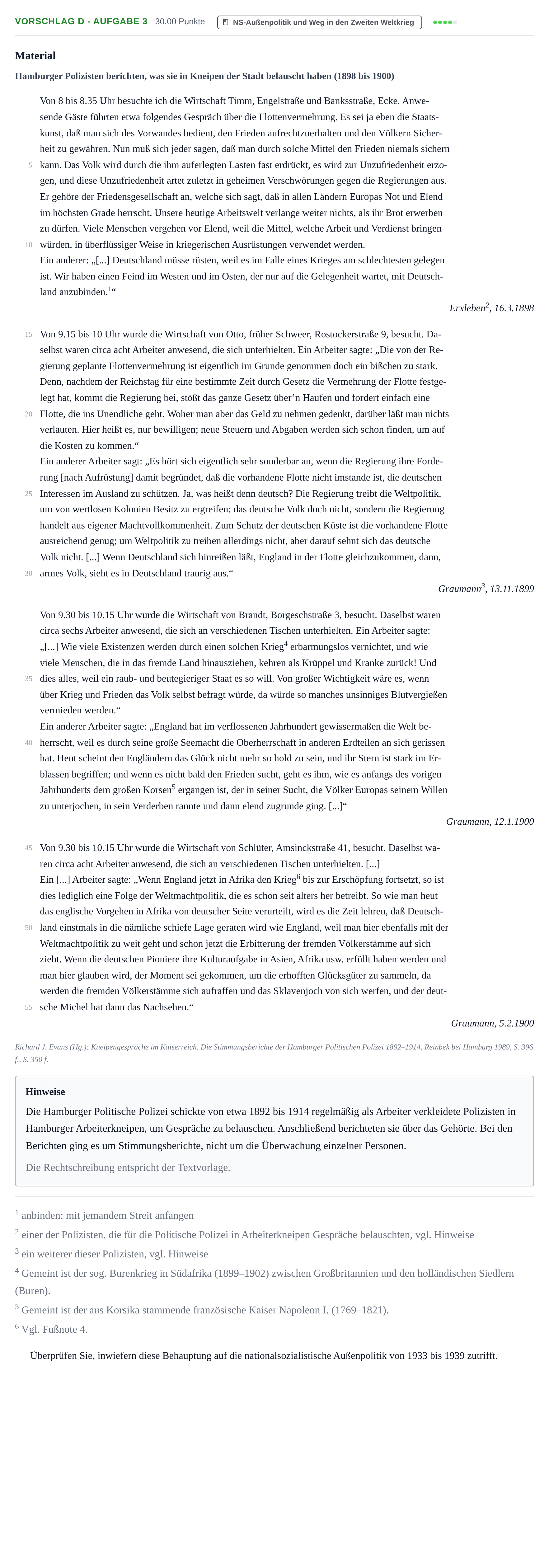 Aufgabenstellung: Aufgabe Vorschlag D - Aufgabe 3 · Abitur Hessen Geschichte GK 2021