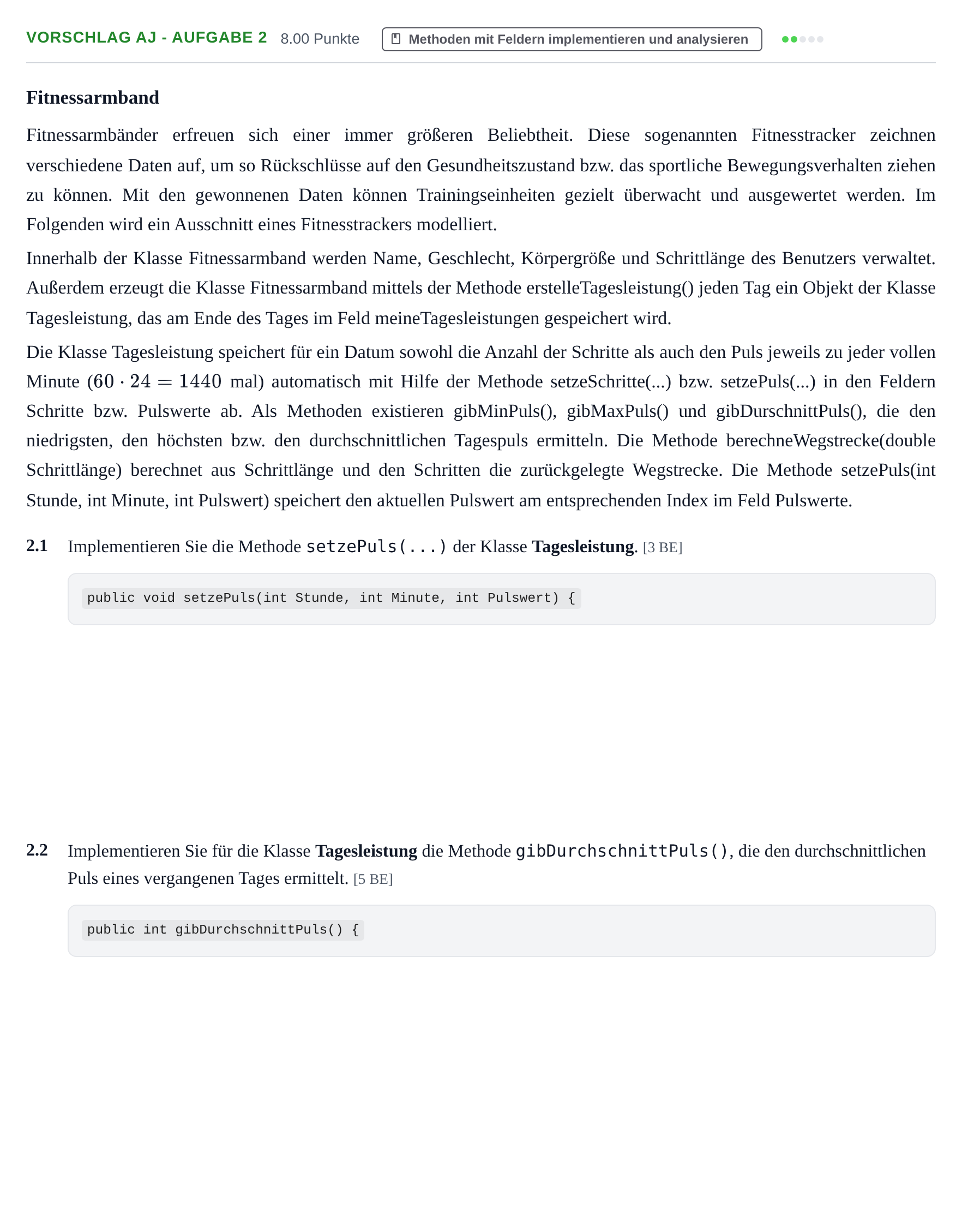 Aufgabenstellung: Aufgabe Vorschlag AJ - Aufgabe 2 · Abitur Hessen Informatik GK 2021