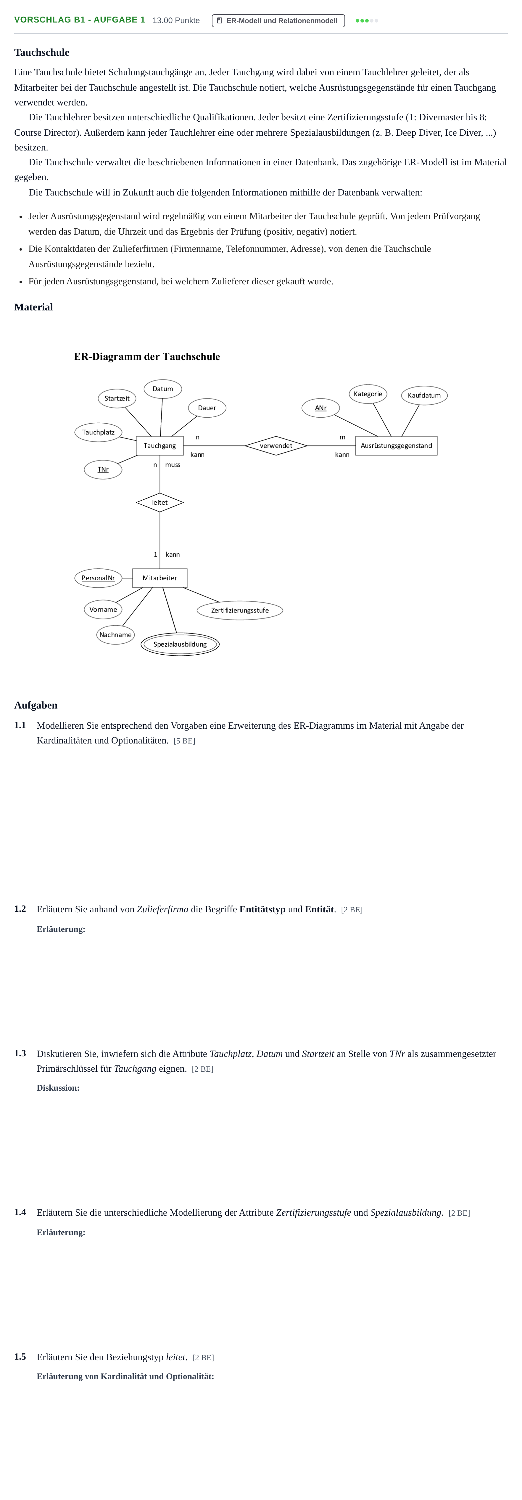 Aufgabenstellung: Aufgabe Vorschlag B1 - Aufgabe 1 · Abitur Hessen Informatik GK 2021