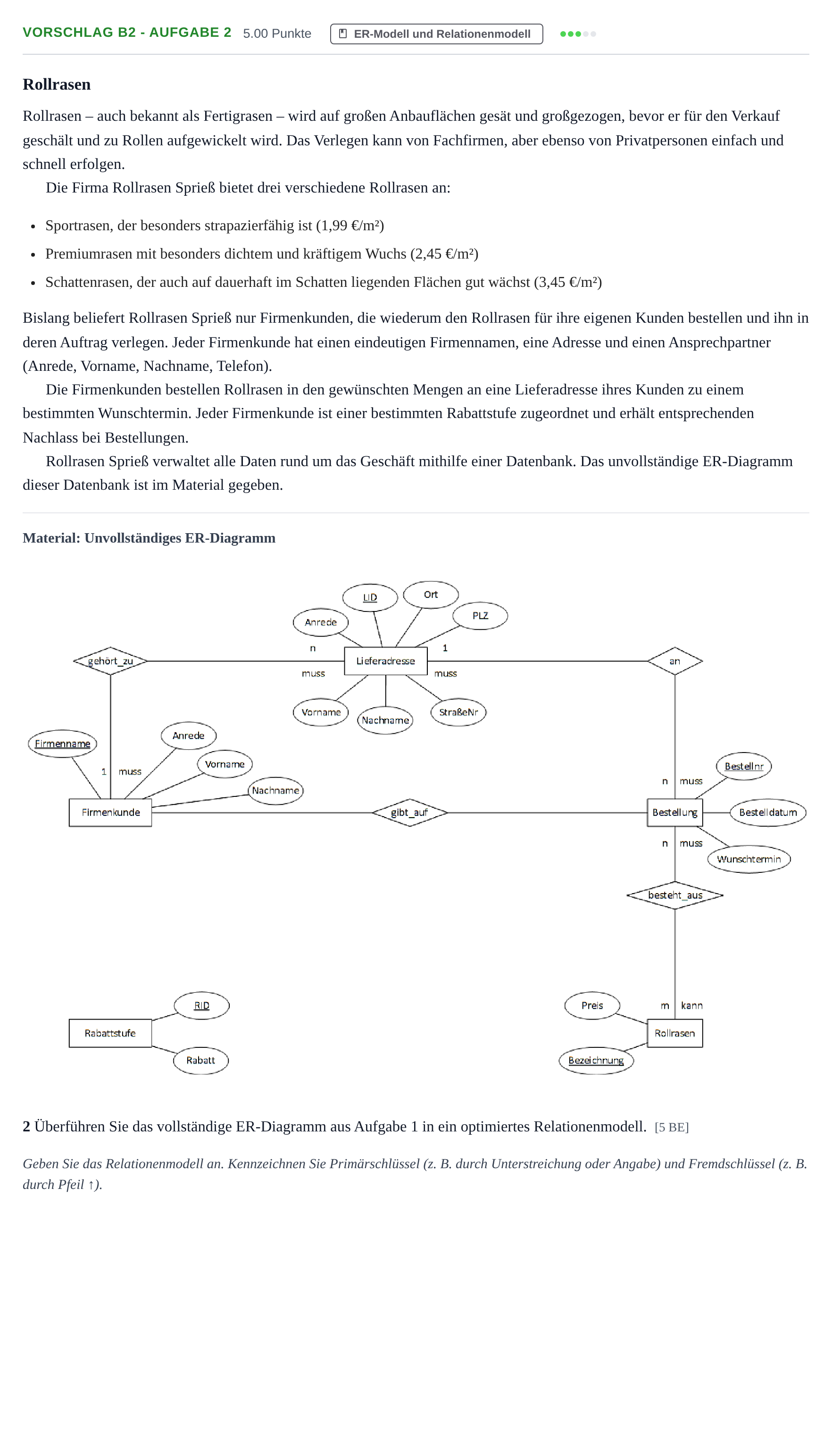 Aufgabenstellung: Aufgabe Vorschlag B2 - Aufgabe 2 · Abitur Hessen Informatik GK 2021