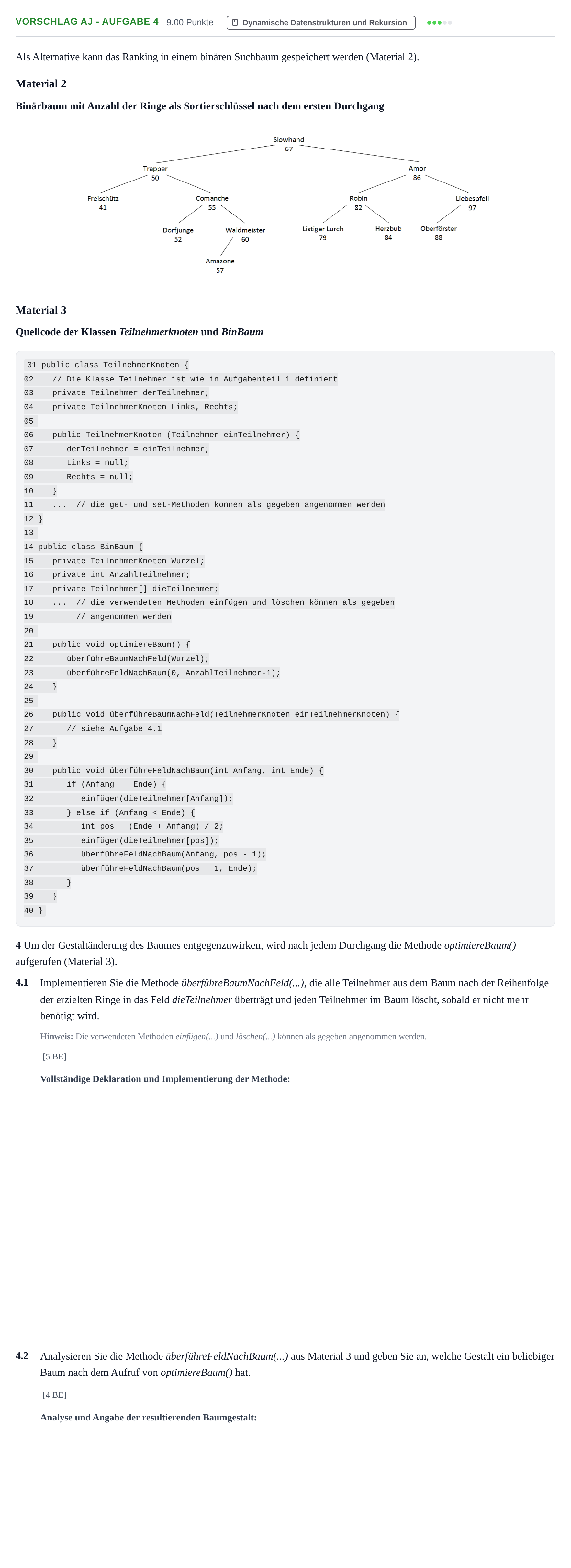 Aufgabenstellung: Aufgabe Vorschlag AJ - Aufgabe 4 · Abitur Hessen Informatik LK 2021