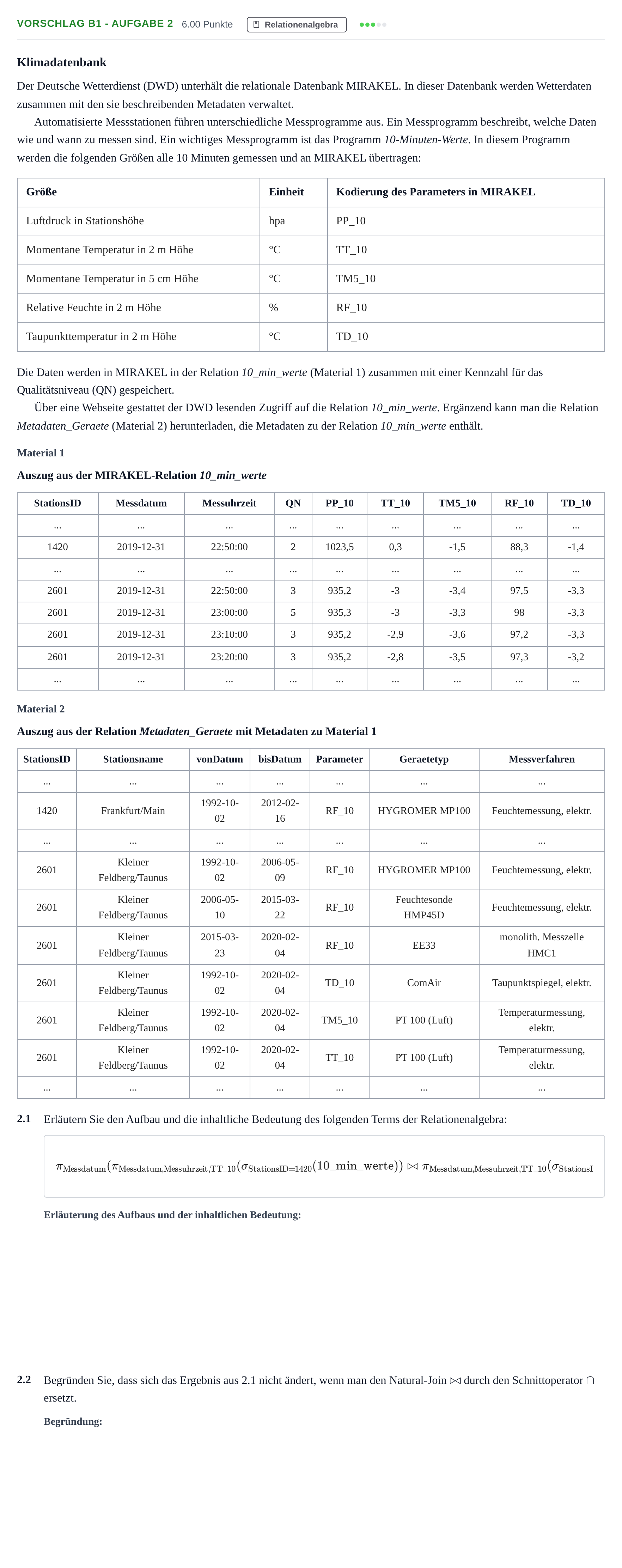 Aufgabenstellung: Aufgabe Vorschlag B1 - Aufgabe 2 · Abitur Hessen Informatik LK 2021
