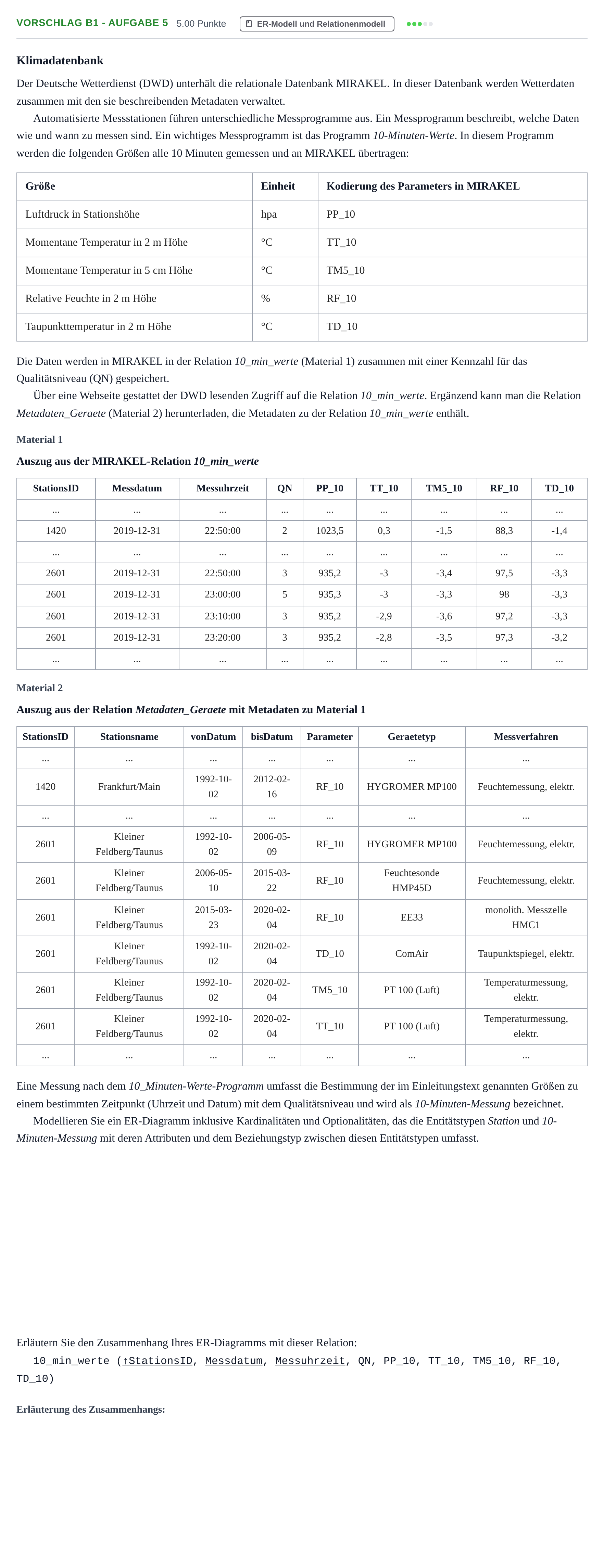 Aufgabenstellung: Aufgabe Vorschlag B1 - Aufgabe 5 · Abitur Hessen Informatik LK 2021