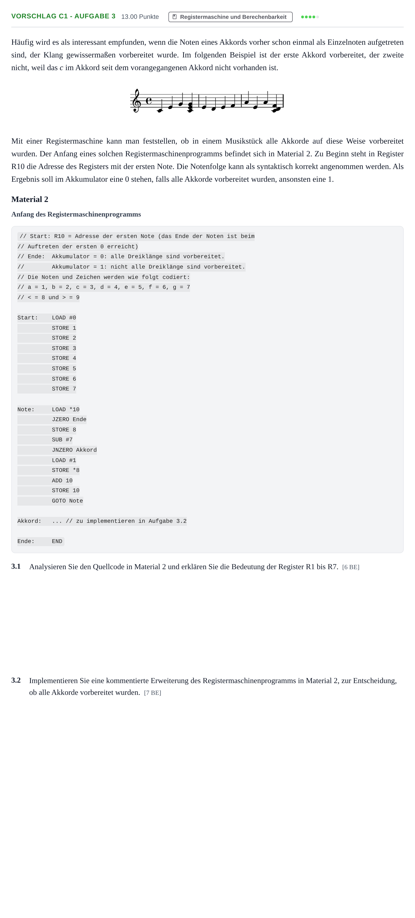 Aufgabenstellung: Aufgabe Vorschlag C1 - Aufgabe 3 · Abitur Hessen Informatik LK 2021