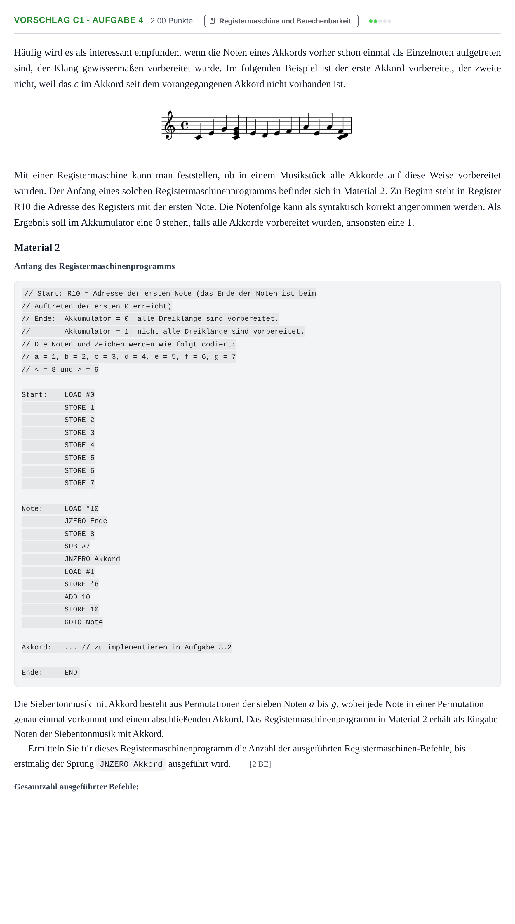 Aufgabenstellung: Aufgabe Vorschlag C1 - Aufgabe 4 · Abitur Hessen Informatik LK 2021