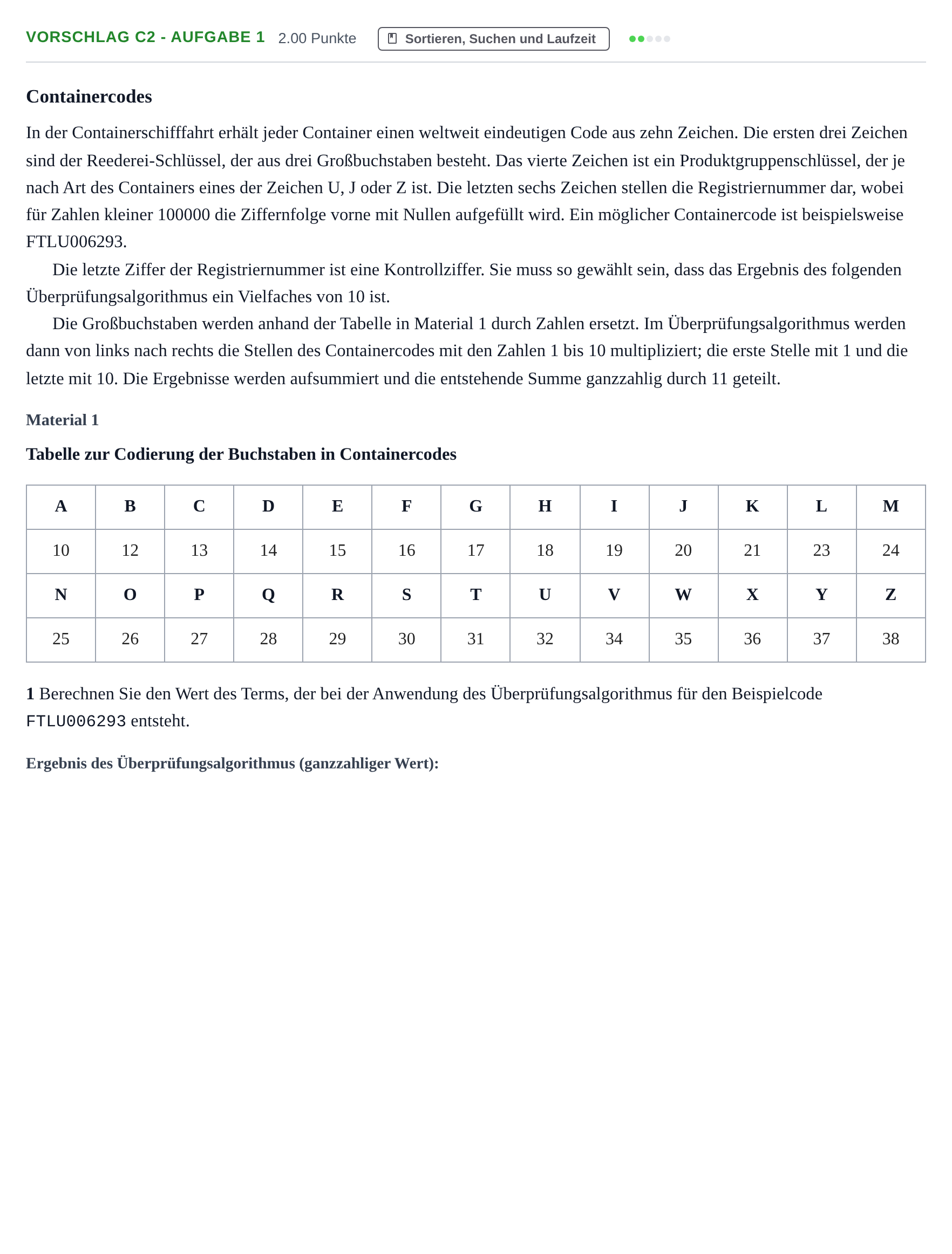 Aufgabenstellung: Aufgabe Vorschlag C2 - Aufgabe 1 · Abitur Hessen Informatik LK 2021