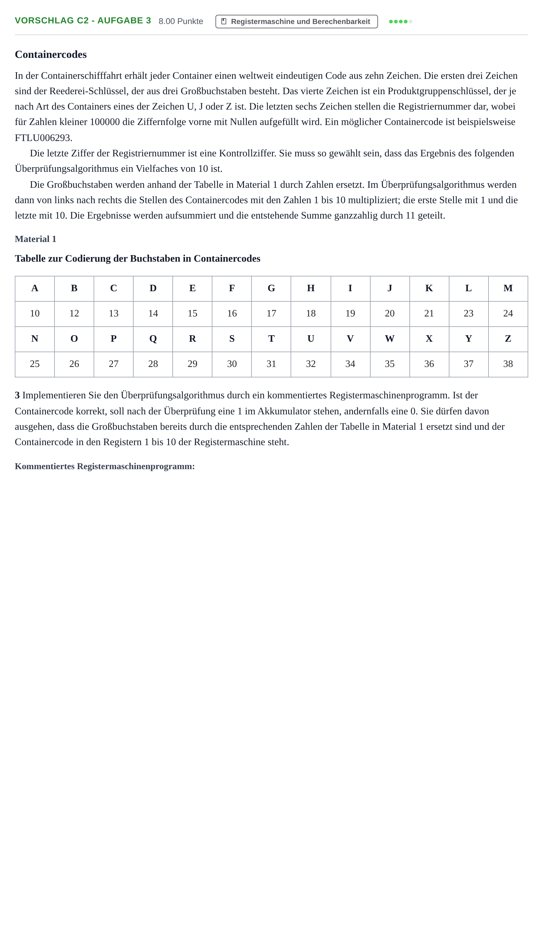 Aufgabenstellung: Aufgabe Vorschlag C2 - Aufgabe 3 · Abitur Hessen Informatik LK 2021