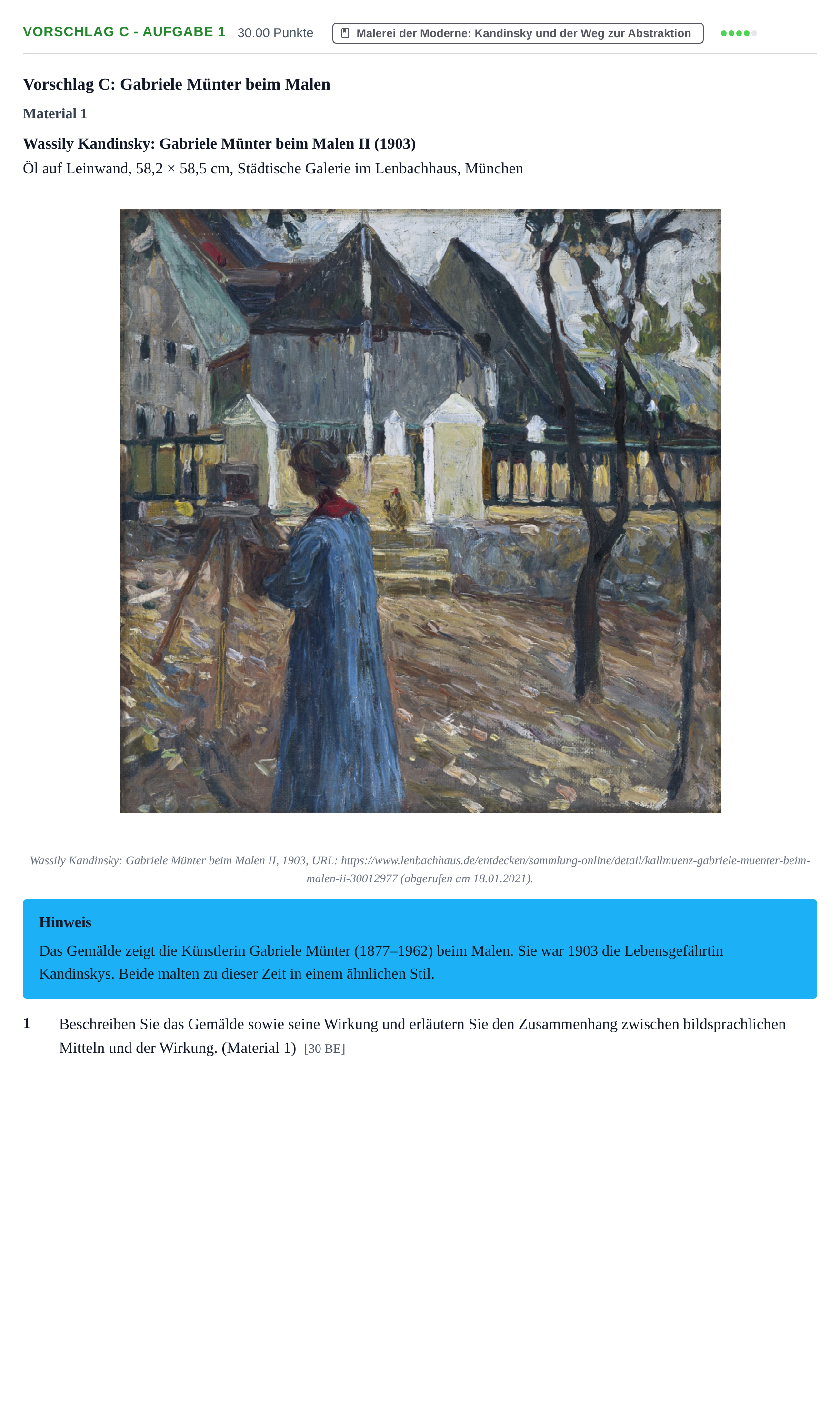 Aufgabenstellung: Aufgabe Vorschlag C - Aufgabe 1 · Abitur Hessen Kunst LK 2021