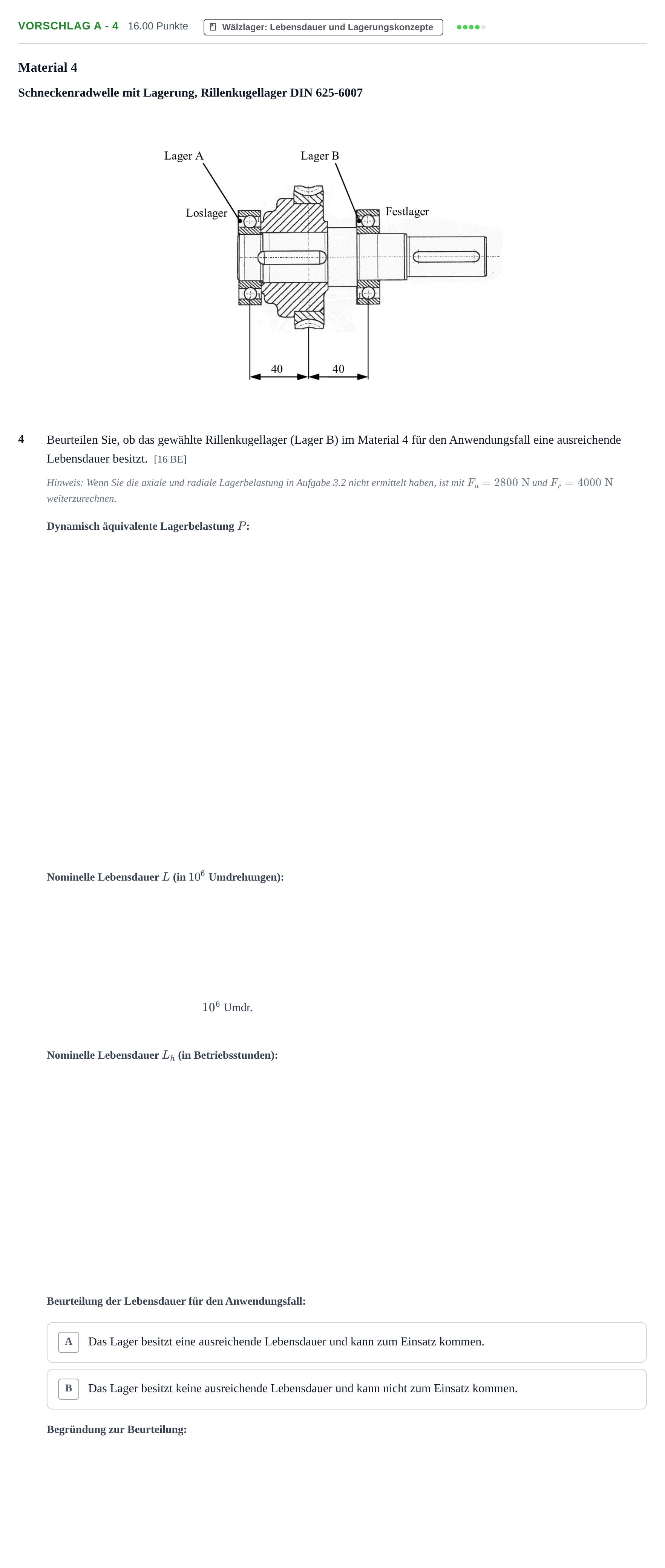 Aufgabenstellung: Aufgabe Vorschlag A - 4 · Abitur Hessen Maschinenbautechnik LK 2021