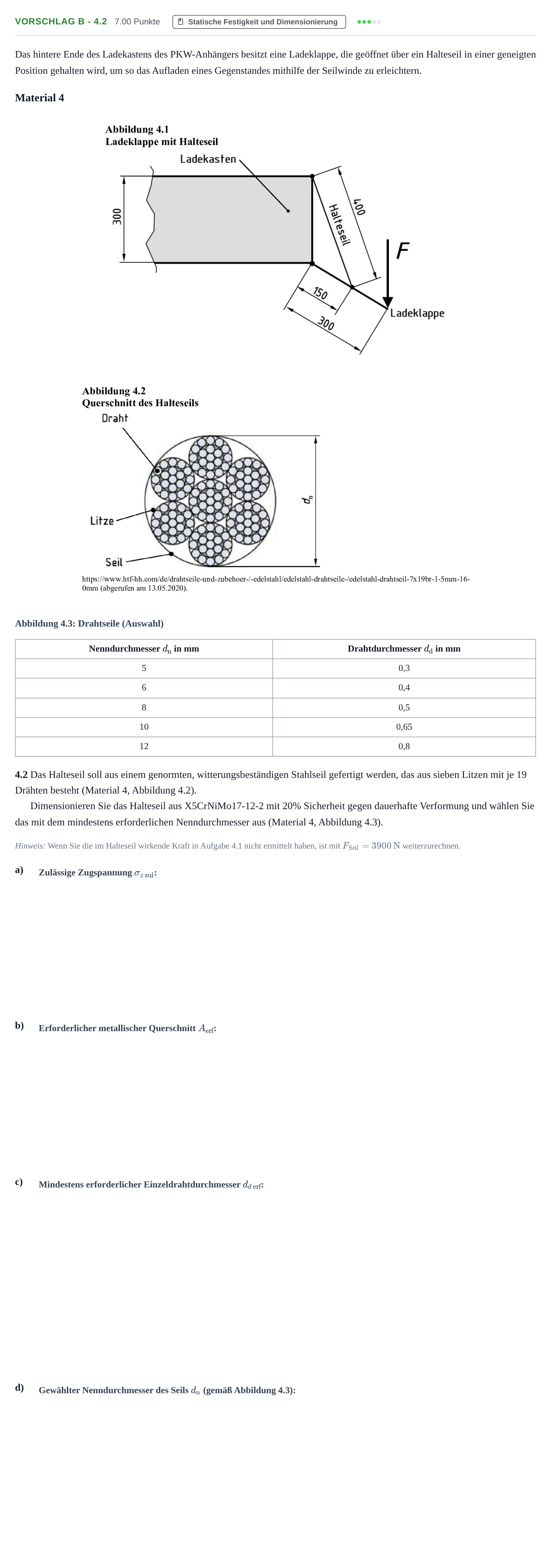 Aufgabenstellung: Aufgabe Vorschlag B - 4.2 · Abitur Hessen Maschinenbautechnik LK 2021
