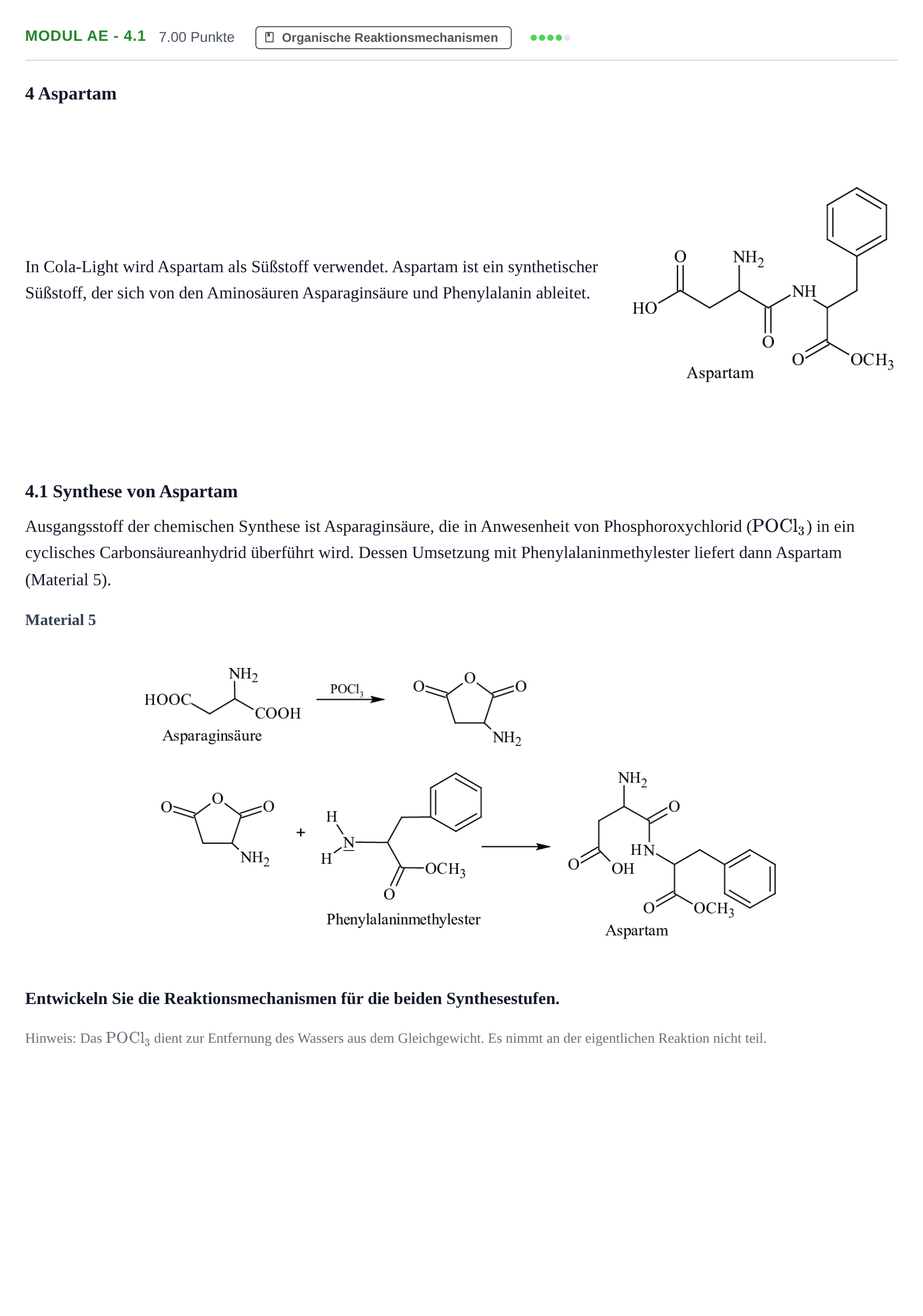 Aufgabenstellung: Aufgabe Modul AE - 4.1 · Abitur Hessen Chemietechnik LK 2022