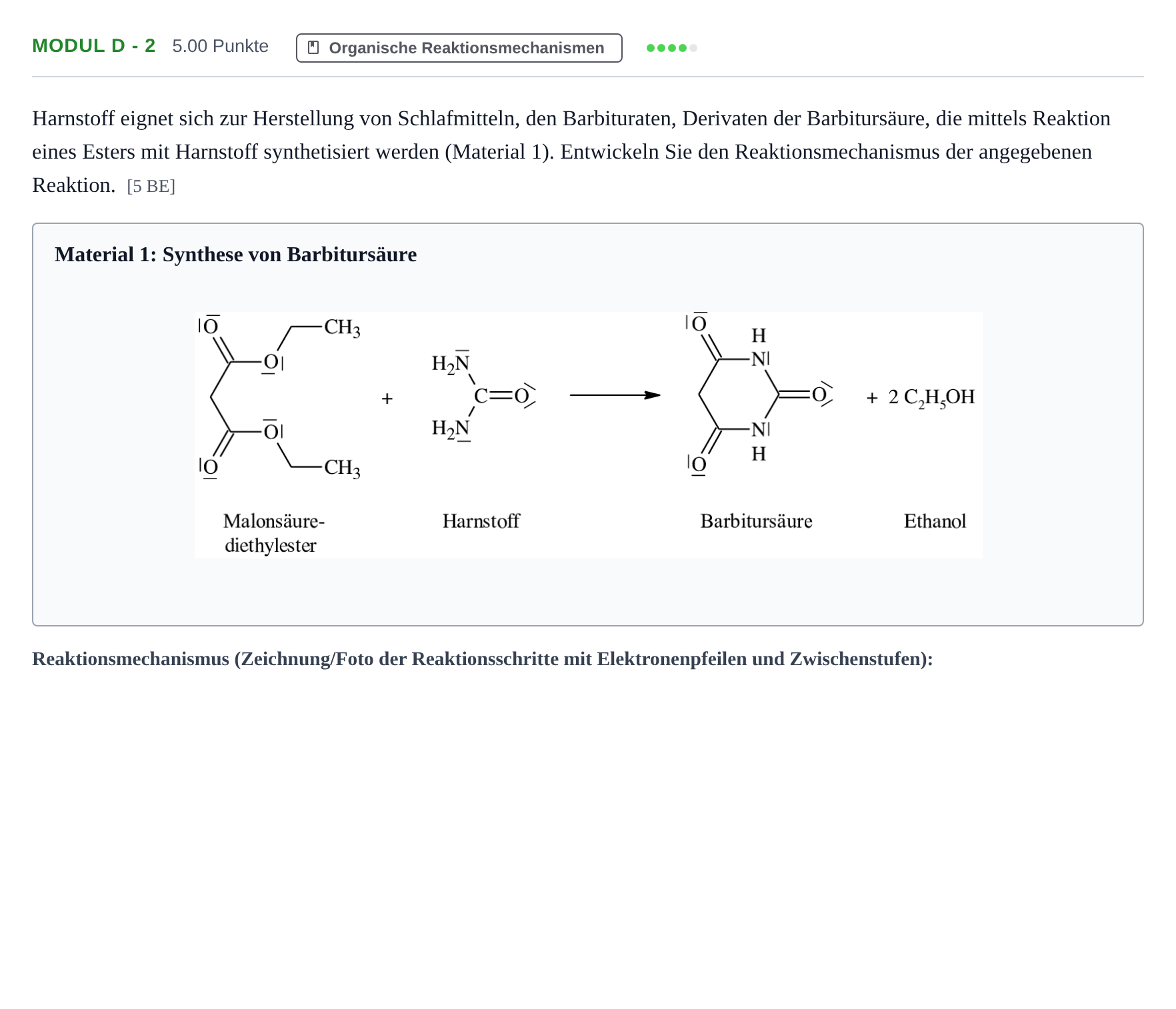 Aufgabenstellung: Aufgabe Modul D - 2 · Abitur Hessen Chemietechnik LK 2022