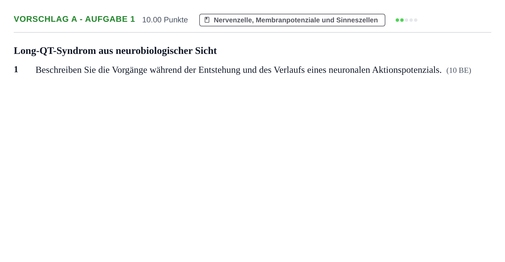 Aufgabenstellung: Aufgabe Vorschlag A - Aufgabe 1 · Abitur Hessen Biologie GK 2022