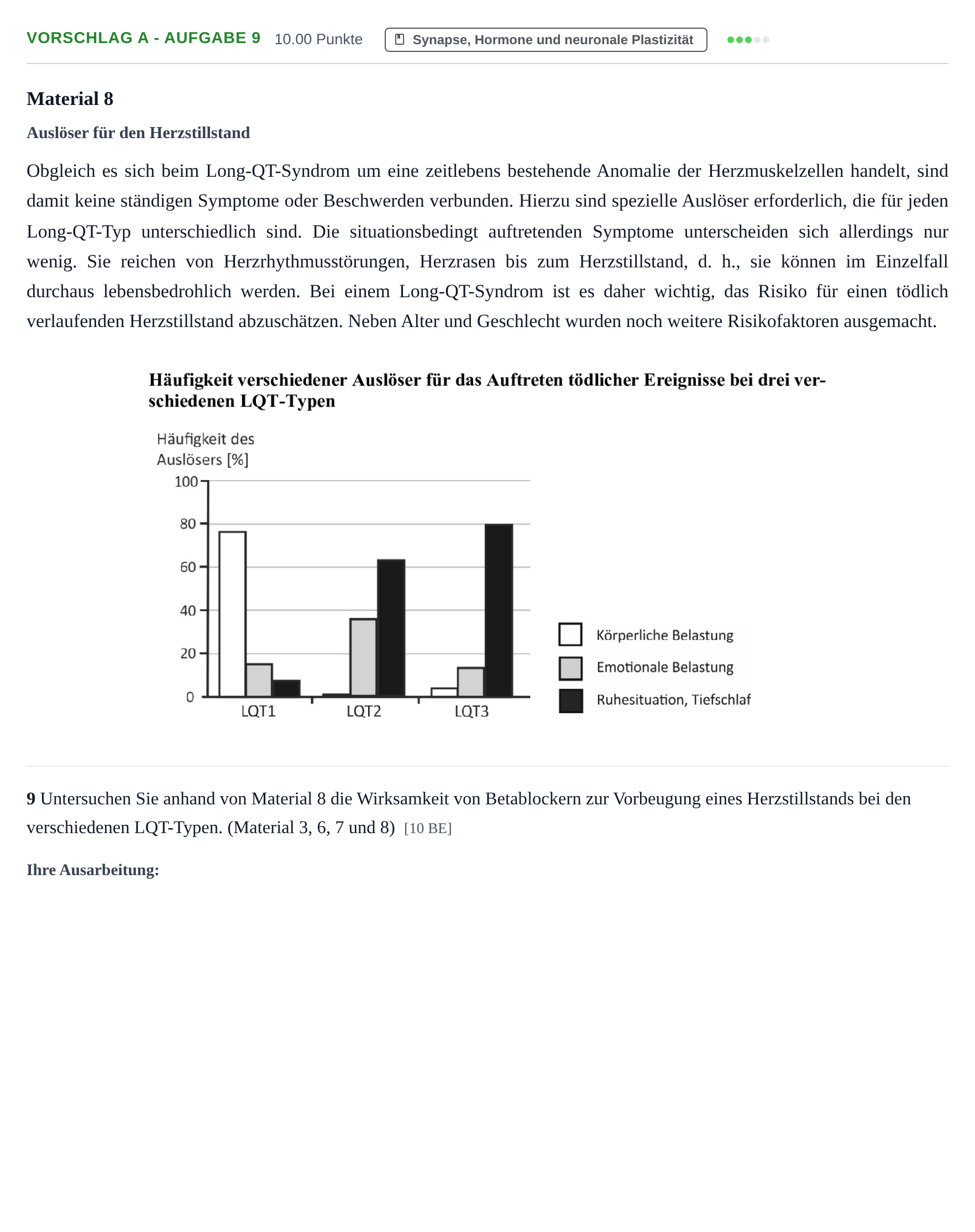 Aufgabenstellung: Aufgabe Vorschlag A - Aufgabe 9 · Abitur Hessen Biologie GK 2022