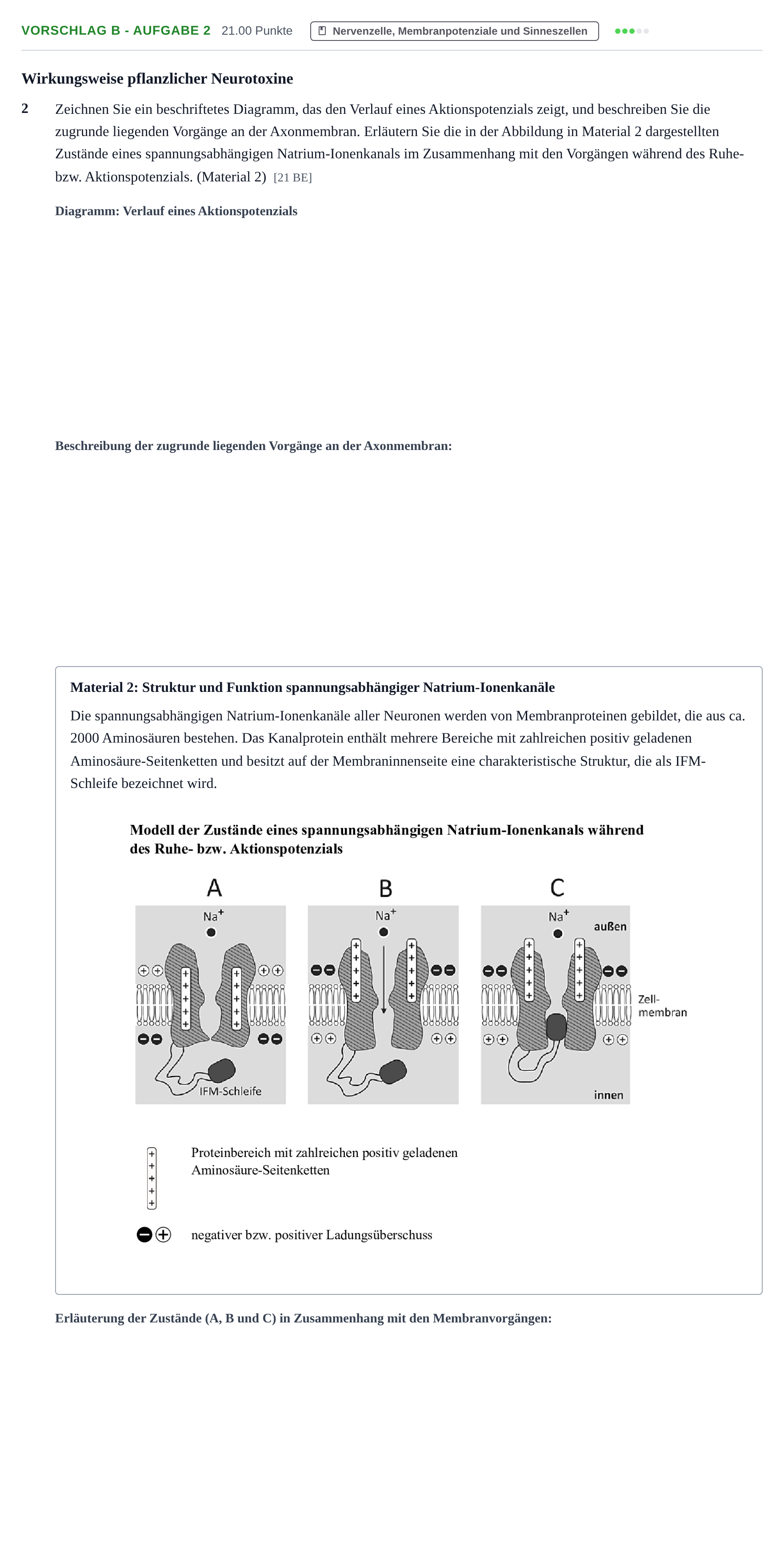 Aufgabenstellung: Aufgabe Vorschlag B - Aufgabe 2 · Abitur Hessen Biologie LK 2022