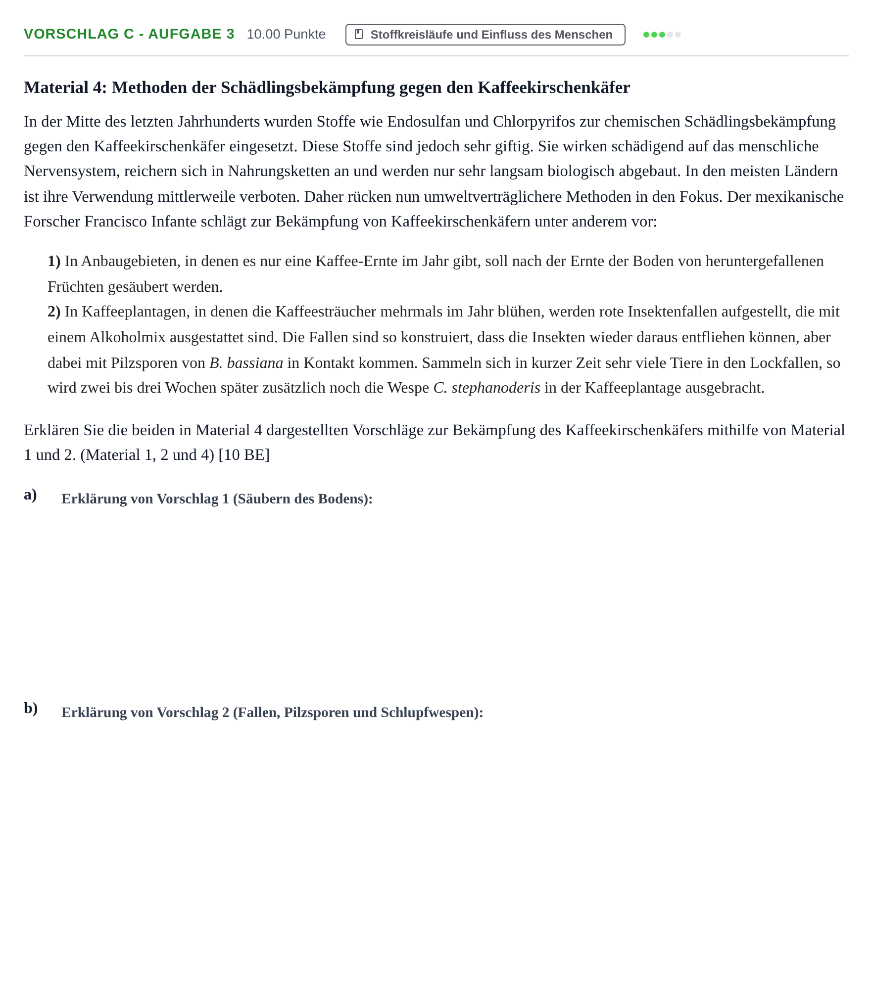 Aufgabenstellung: Aufgabe Vorschlag C - Aufgabe 3 · Abitur Hessen Biologie LK 2022