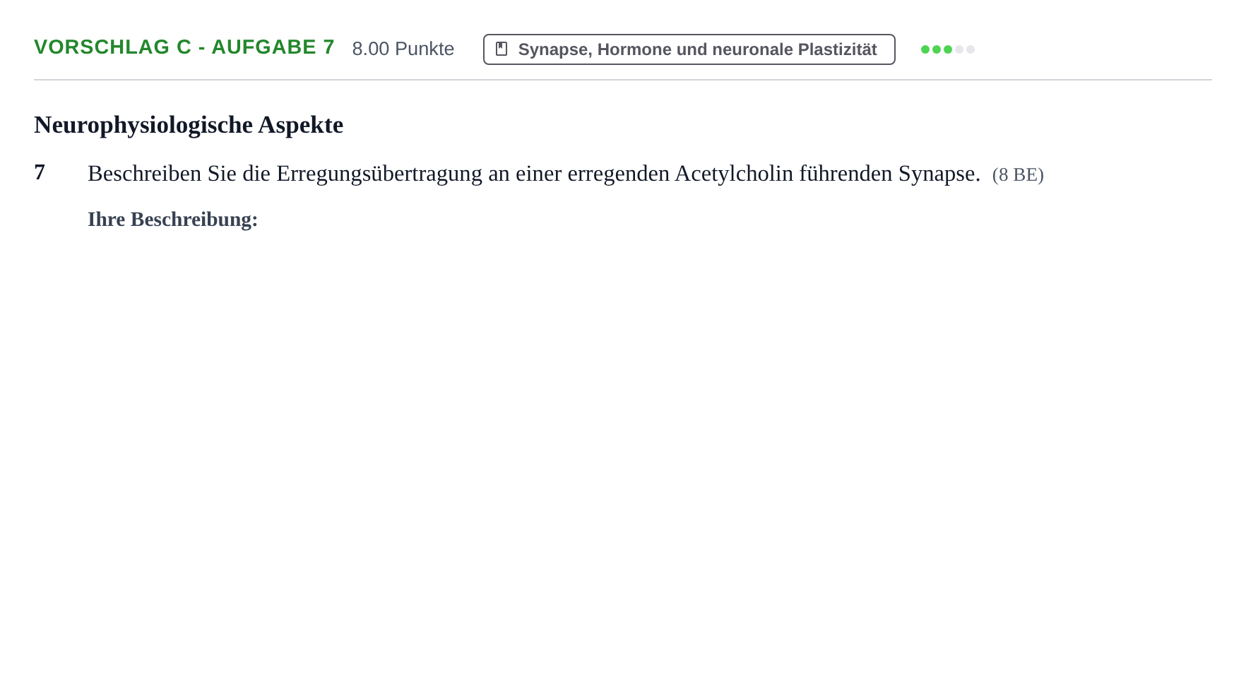 Aufgabenstellung: Aufgabe Vorschlag C - Aufgabe 7 · Abitur Hessen Biologie LK 2022