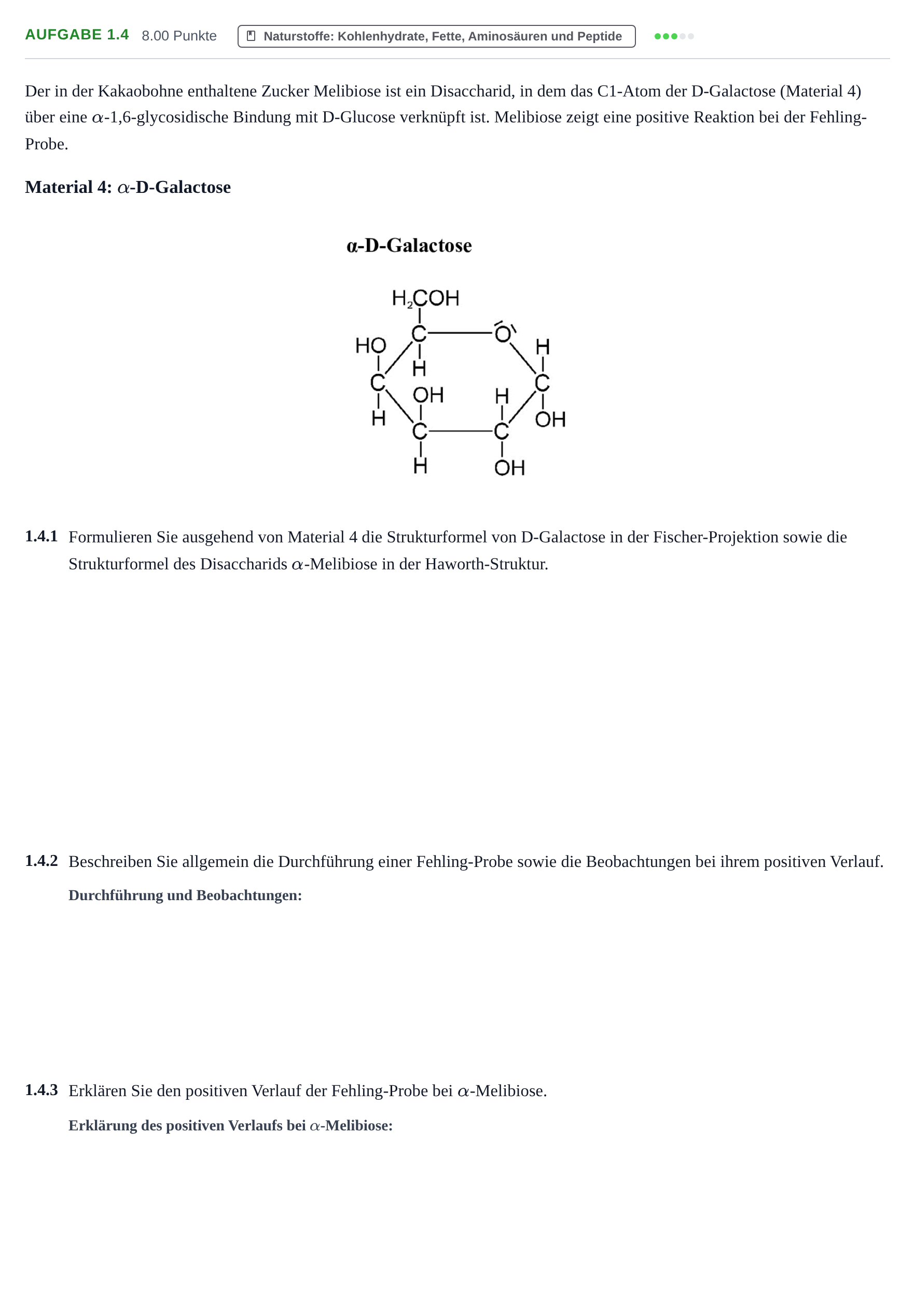 Aufgabenstellung: Aufgabe 1.4 · Abitur Hessen Chemie LK 2022