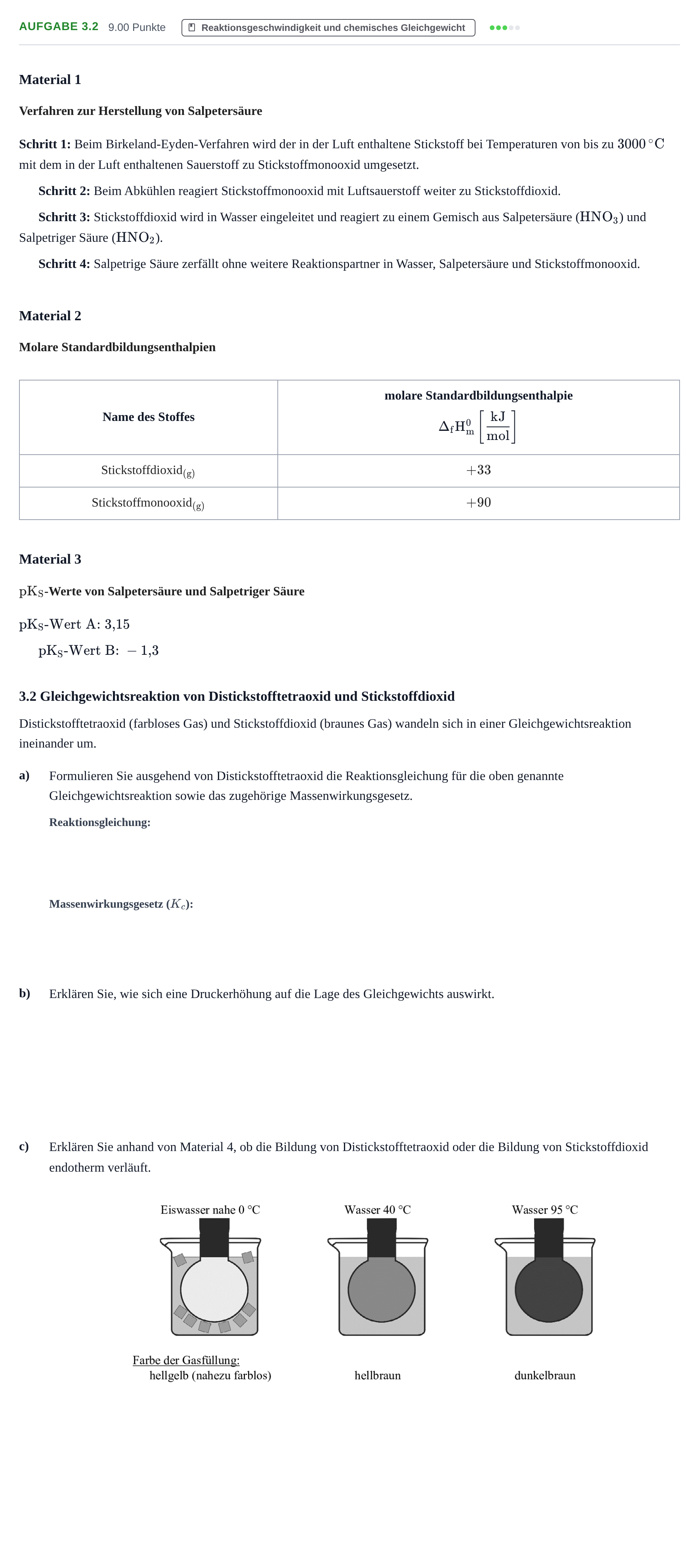 Aufgabenstellung: Aufgabe 3.2 · Abitur Hessen Chemie LK 2022