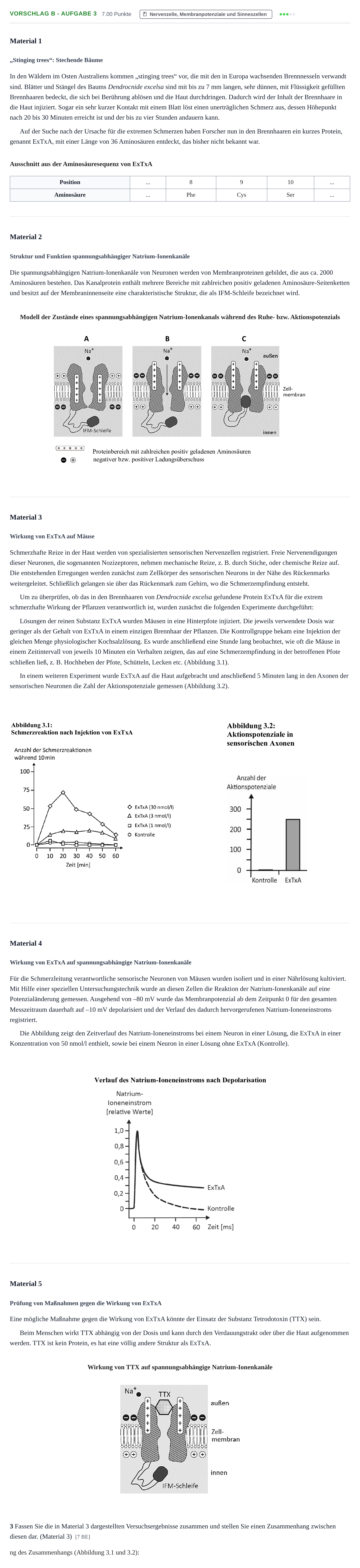 Aufgabenstellung: Aufgabe Vorschlag B - Aufgabe 3 · Abitur Hessen Biologie LK · Schulen für Erwachsene 2022
