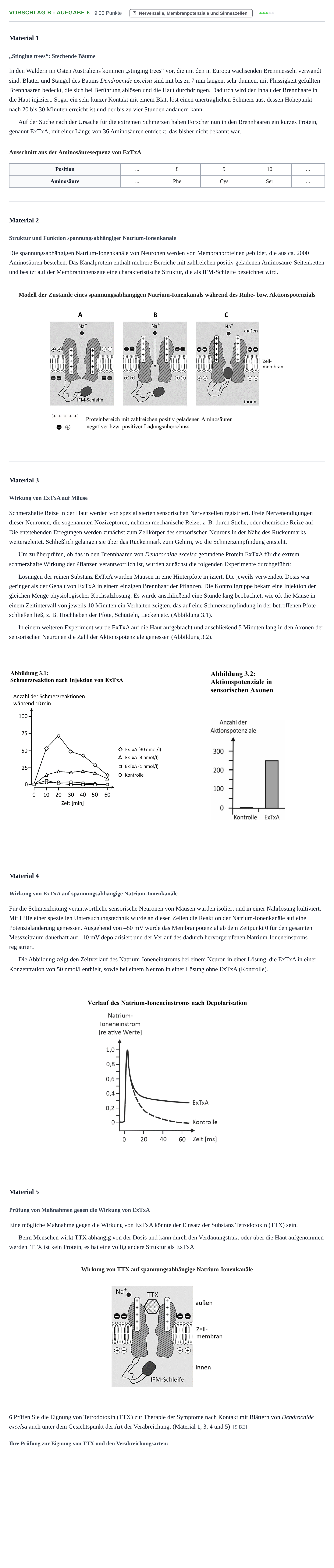 Aufgabenstellung: Aufgabe Vorschlag B - Aufgabe 6 · Abitur Hessen Biologie LK · Schulen für Erwachsene 2022