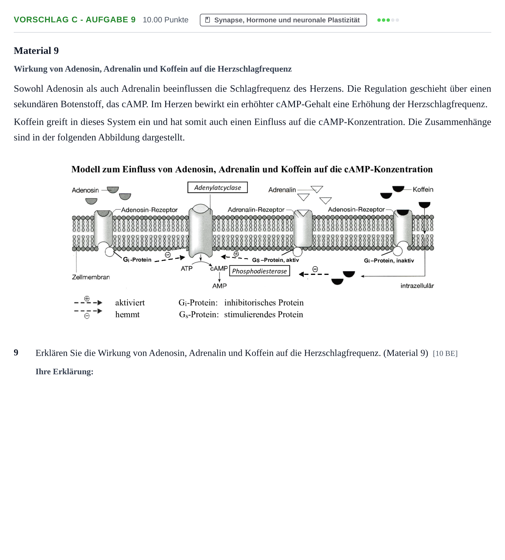 Aufgabenstellung: Aufgabe Vorschlag C - Aufgabe 9 · Abitur Hessen Biologie LK · Schulen für Erwachsene 2022