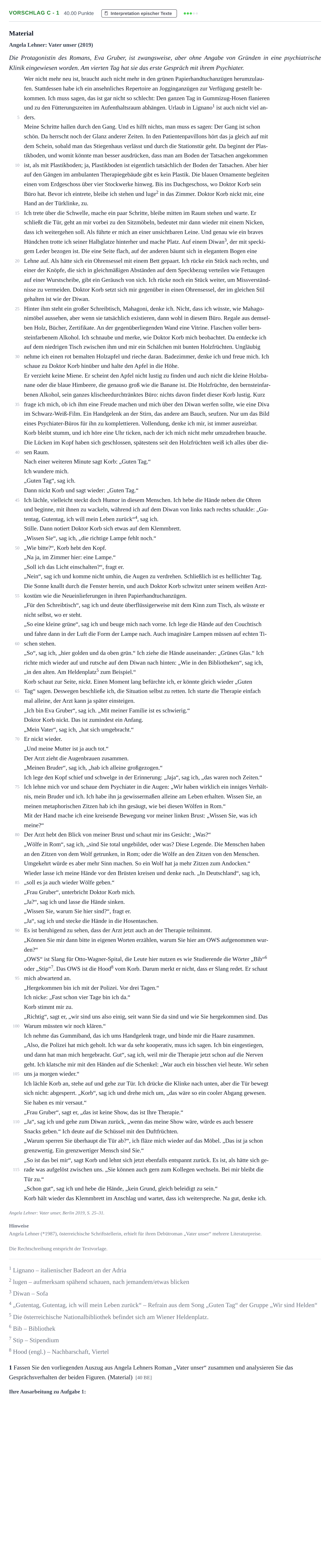 Aufgabenstellung: Aufgabe Vorschlag C - 1 · Abitur Hessen Deutsch LK 2022