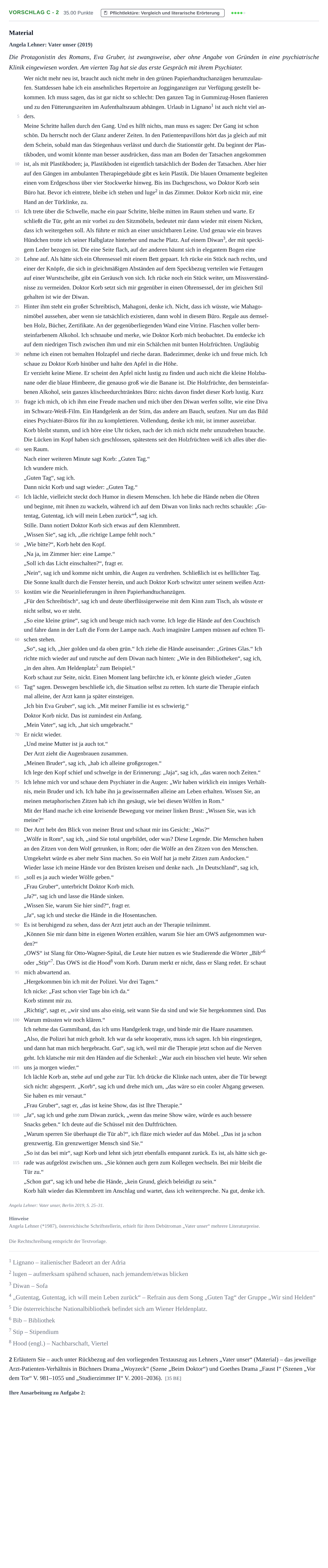 Aufgabenstellung: Aufgabe Vorschlag C - 2 · Abitur Hessen Deutsch LK 2022