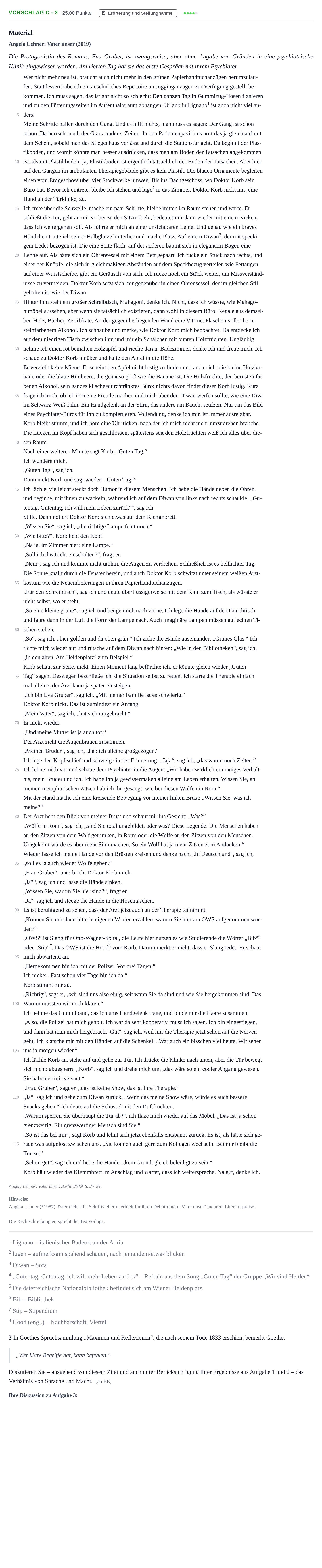 Aufgabenstellung: Aufgabe Vorschlag C - 3 · Abitur Hessen Deutsch LK 2022
