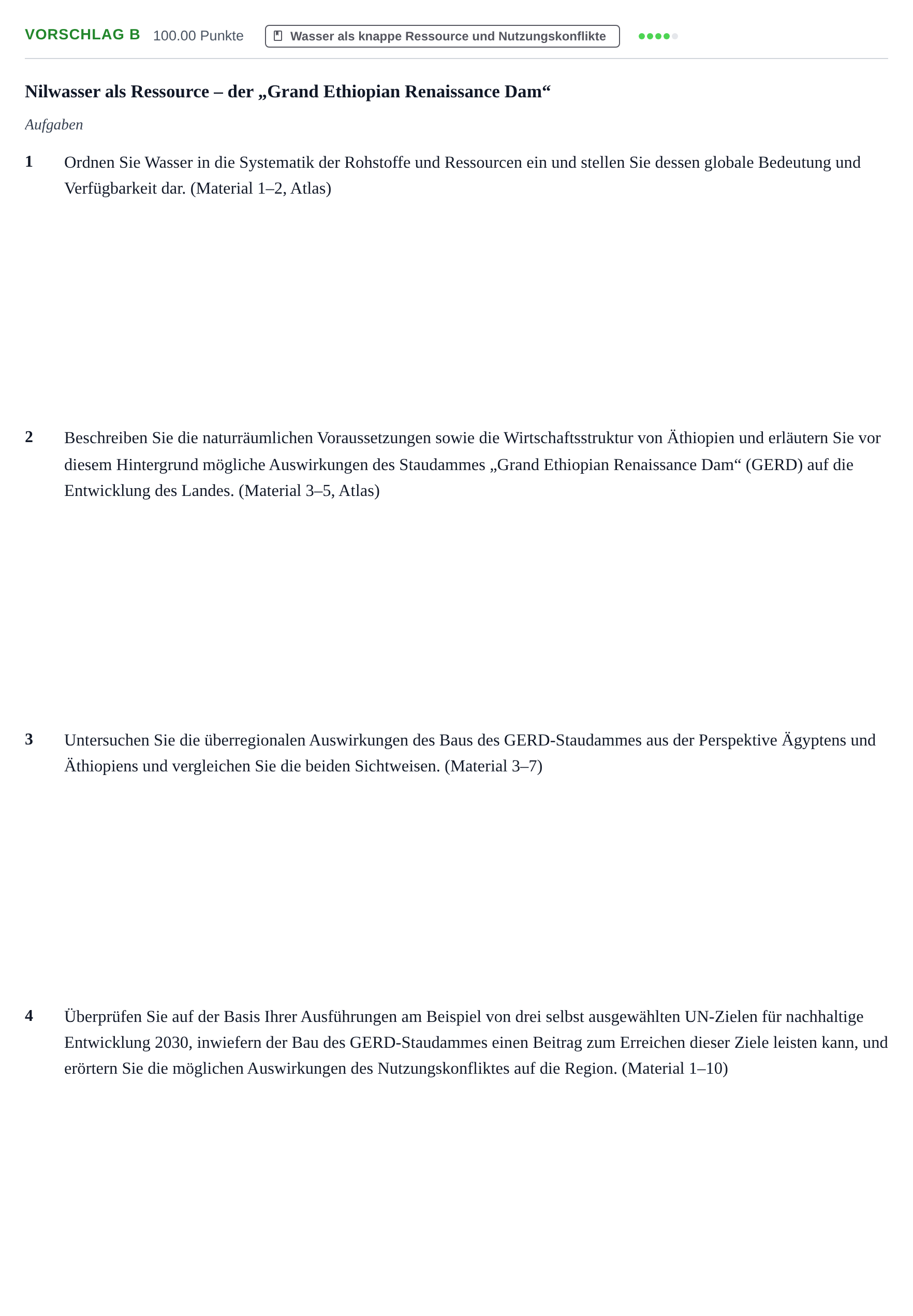 Aufgabenstellung: Aufgabe Vorschlag B · Abitur Hessen Erdkunde LK 2022